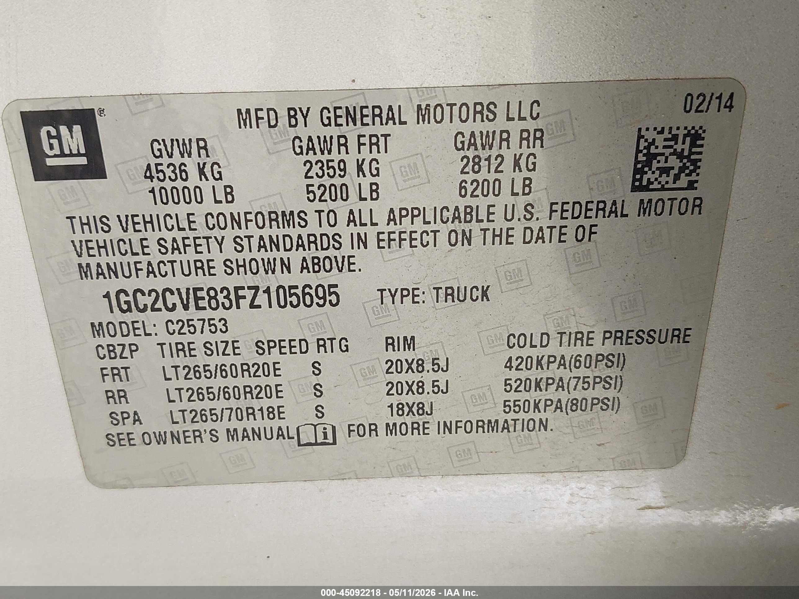 2015 Chevrolet Silverado 2500hd Lt Серебряный vin: 1GC2CVE83FZ105695