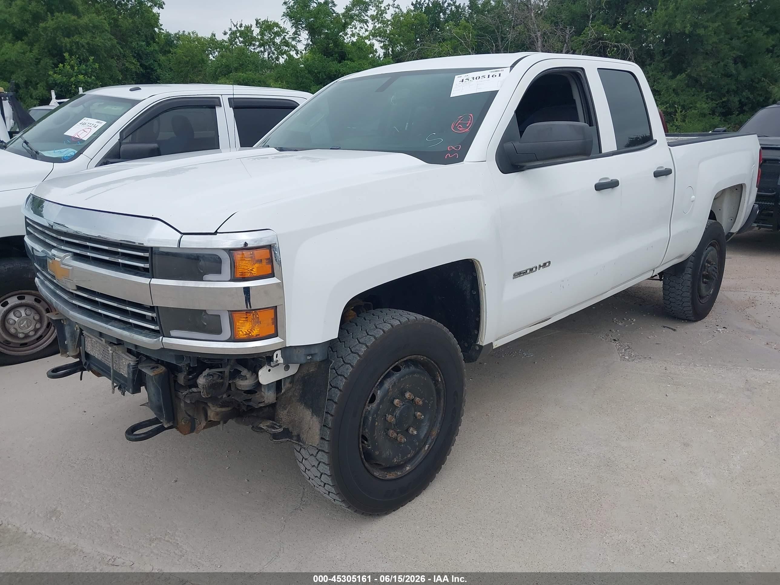 2015 Chevrolet Silverado 2500hd Wt White vin: 1GC2KUEG0FZ535267