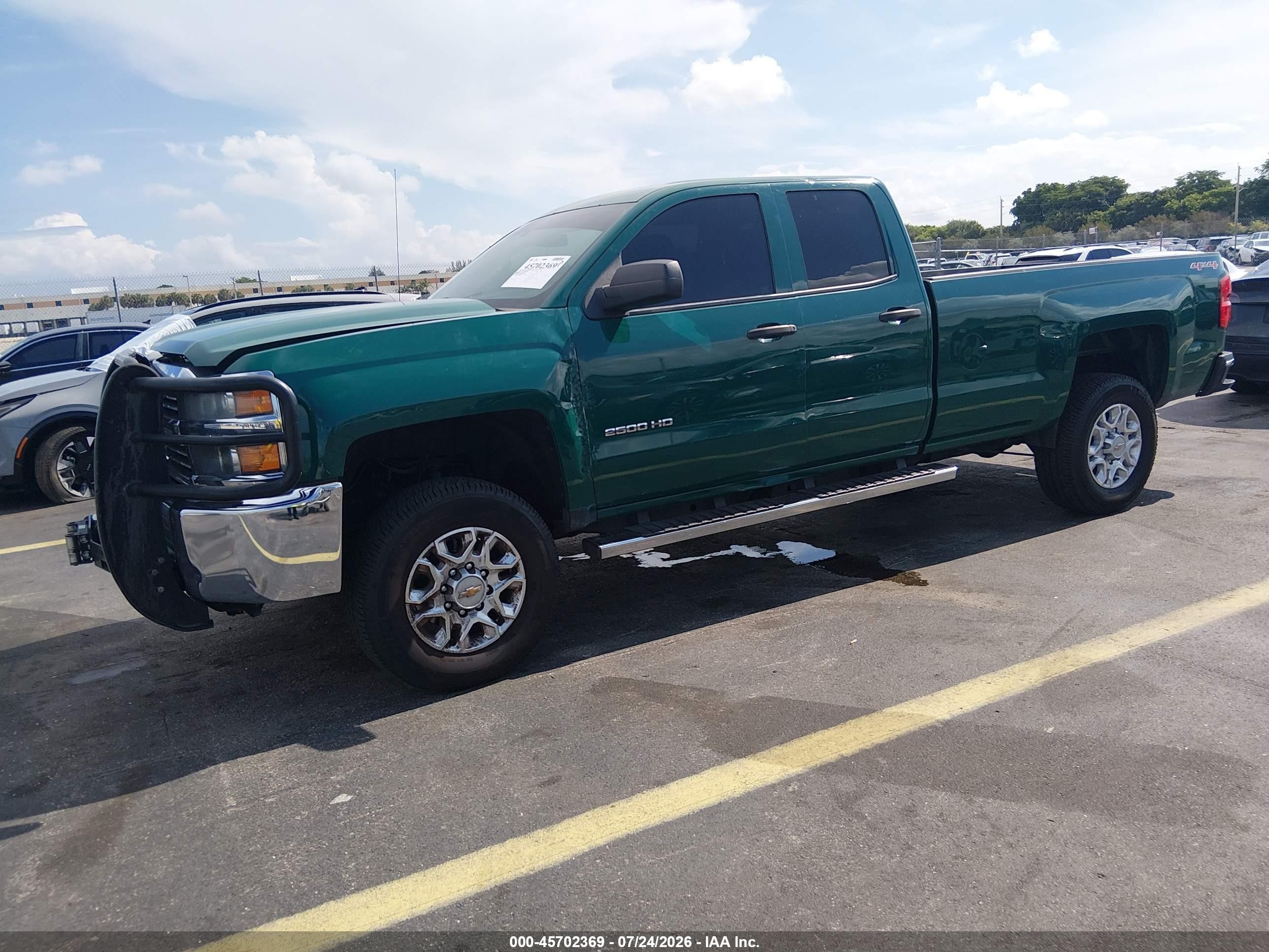 2015 Chevrolet Silverado 2500hd Work Truck Зеленый vin: 1GC2KUEG3FZ128849