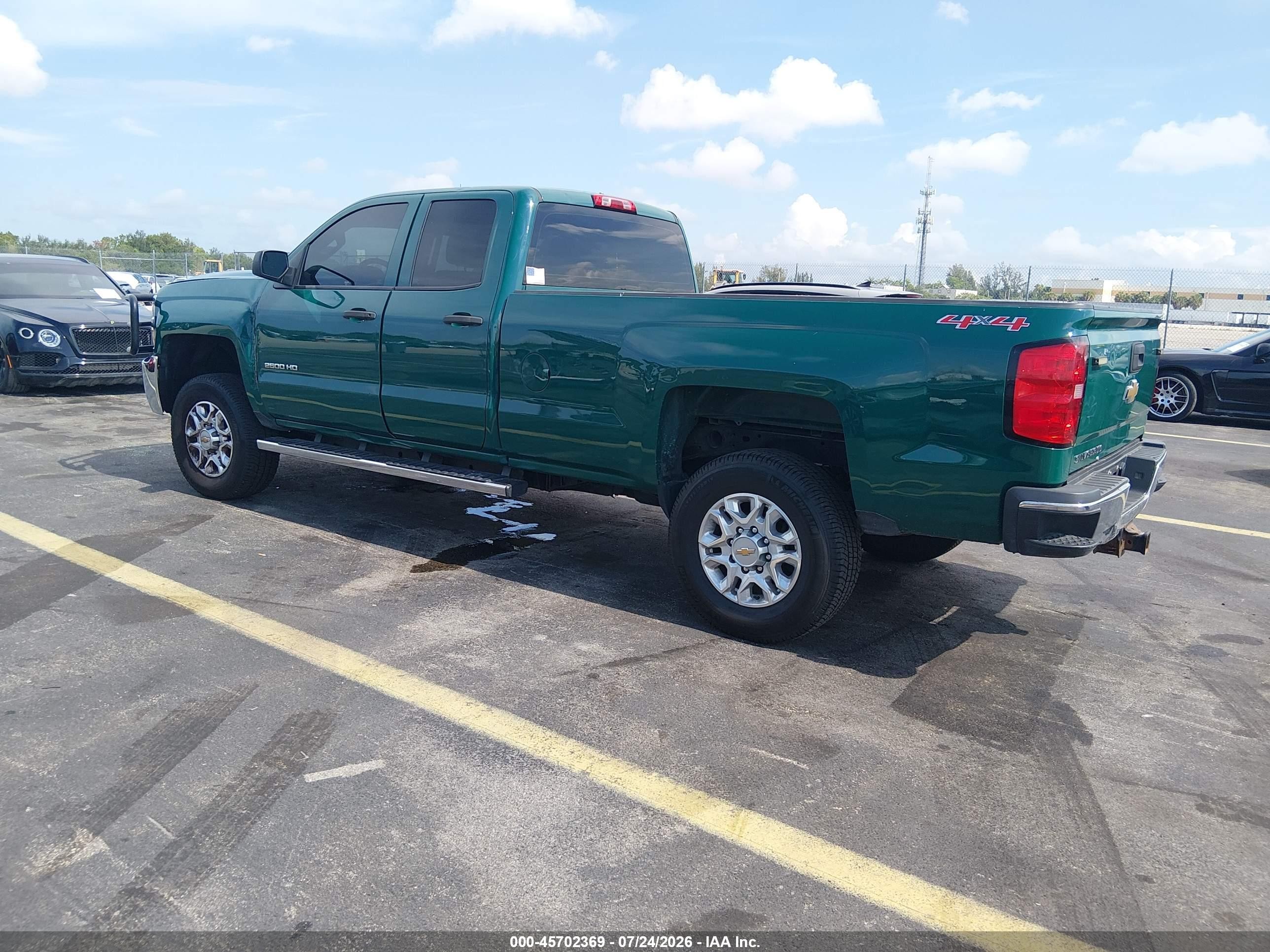 2015 Chevrolet Silverado 2500hd Work Truck Зеленый vin: 1GC2KUEG3FZ128849