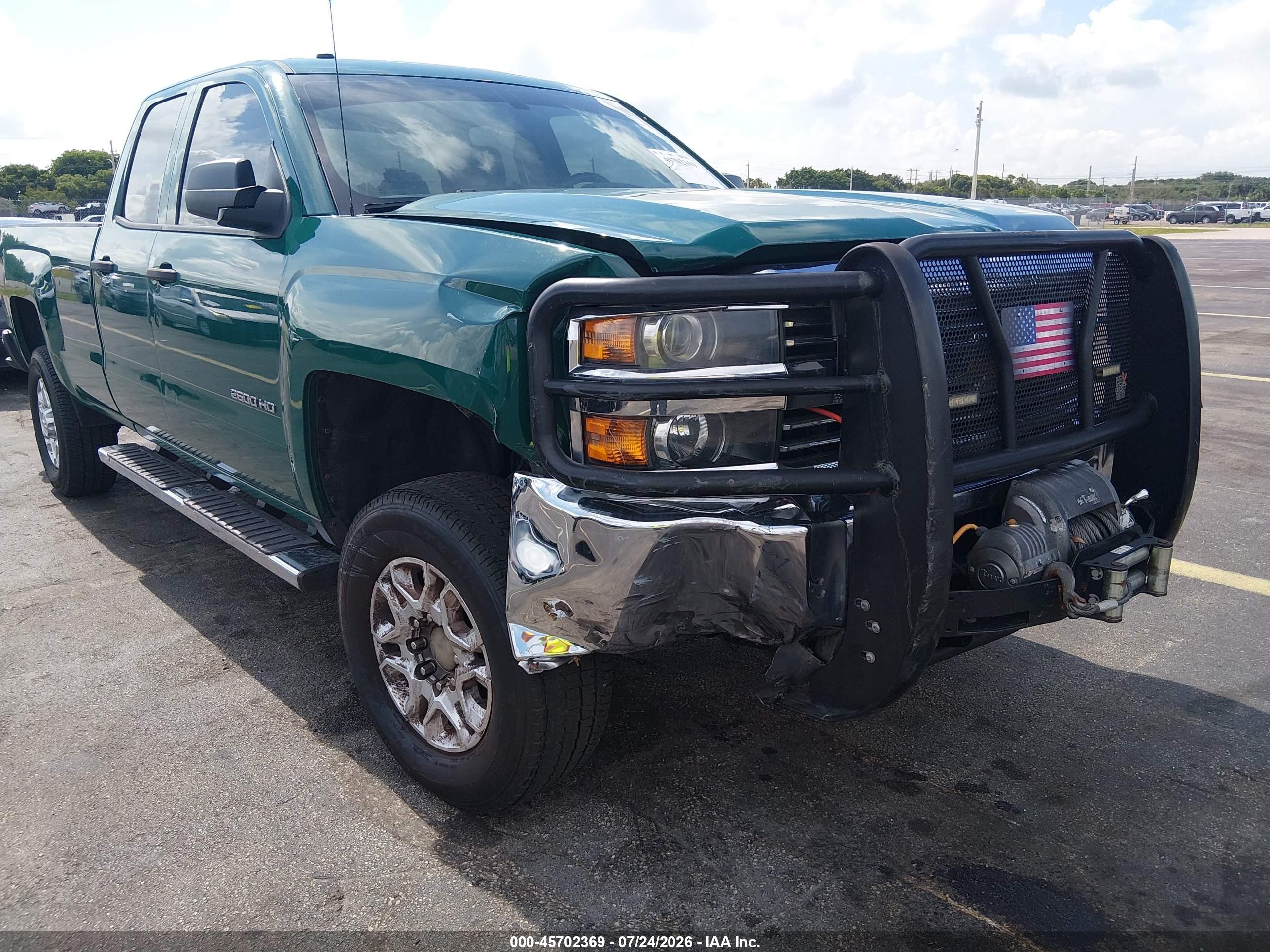2015 Chevrolet Silverado 2500hd Work Truck Зеленый vin: 1GC2KUEG3FZ128849