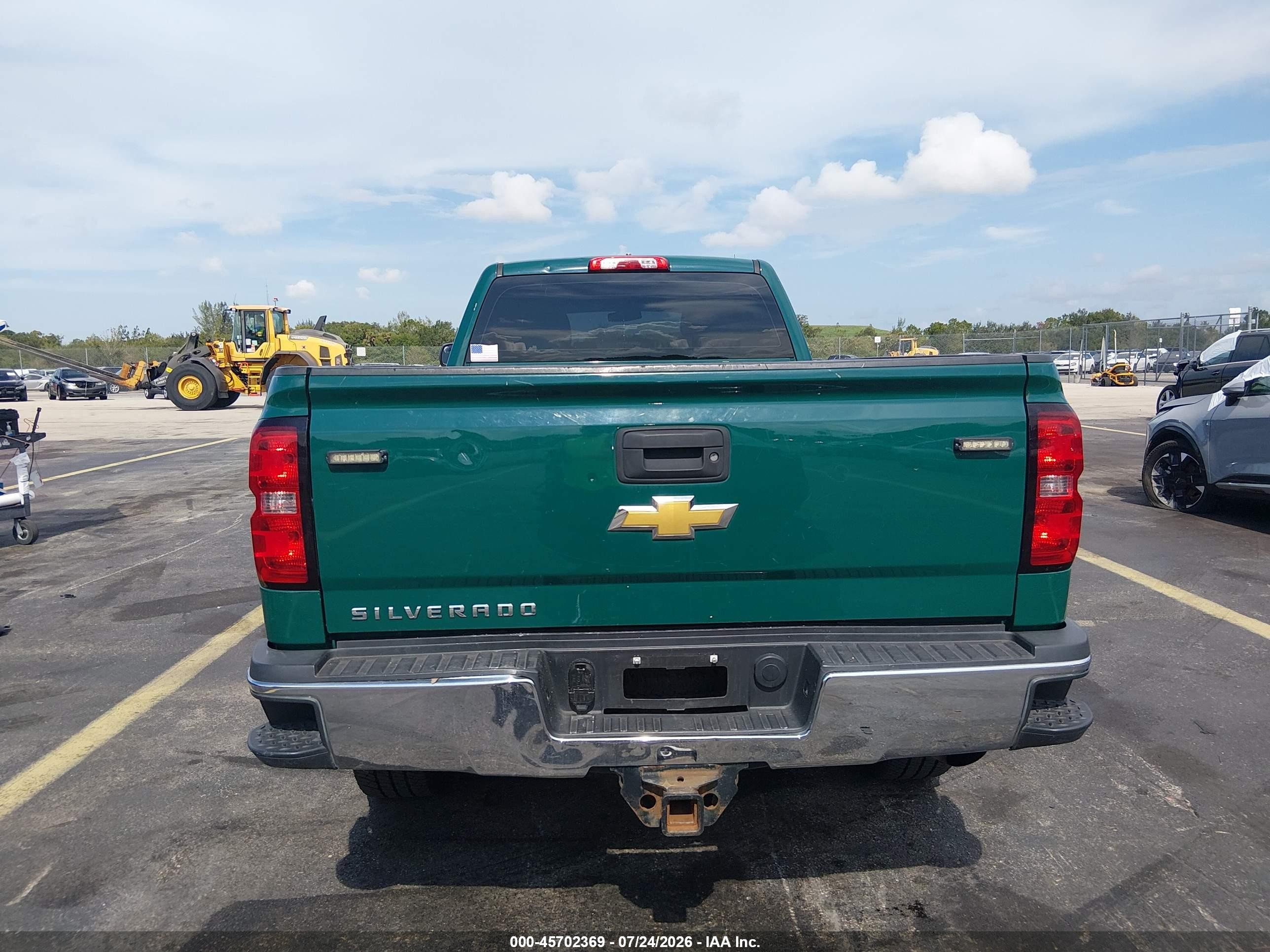 2015 Chevrolet Silverado 2500hd Work Truck Зеленый vin: 1GC2KUEG3FZ128849