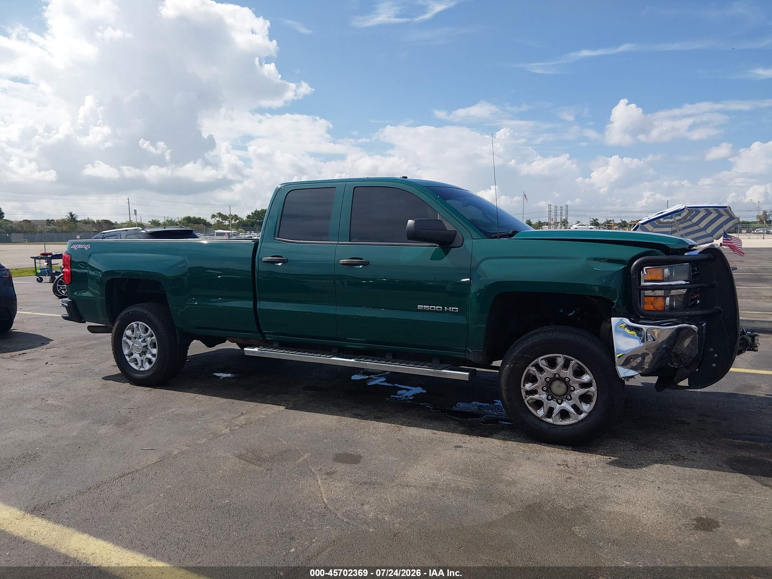2015 Chevrolet Silverado 2500hd Work Truck Зеленый vin: 1GC2KUEG3FZ128849