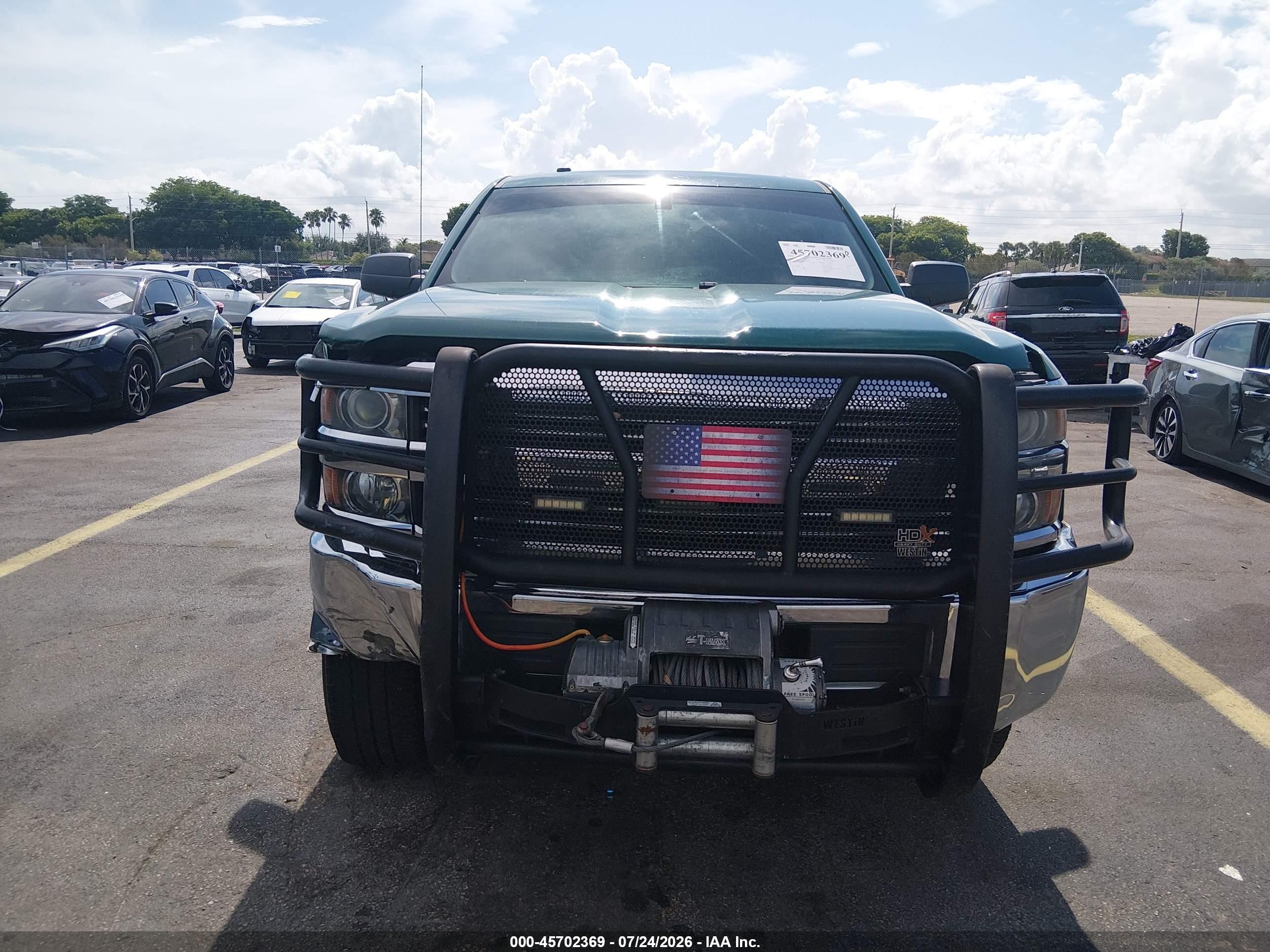 2015 Chevrolet Silverado 2500hd Work Truck Зеленый vin: 1GC2KUEG3FZ128849