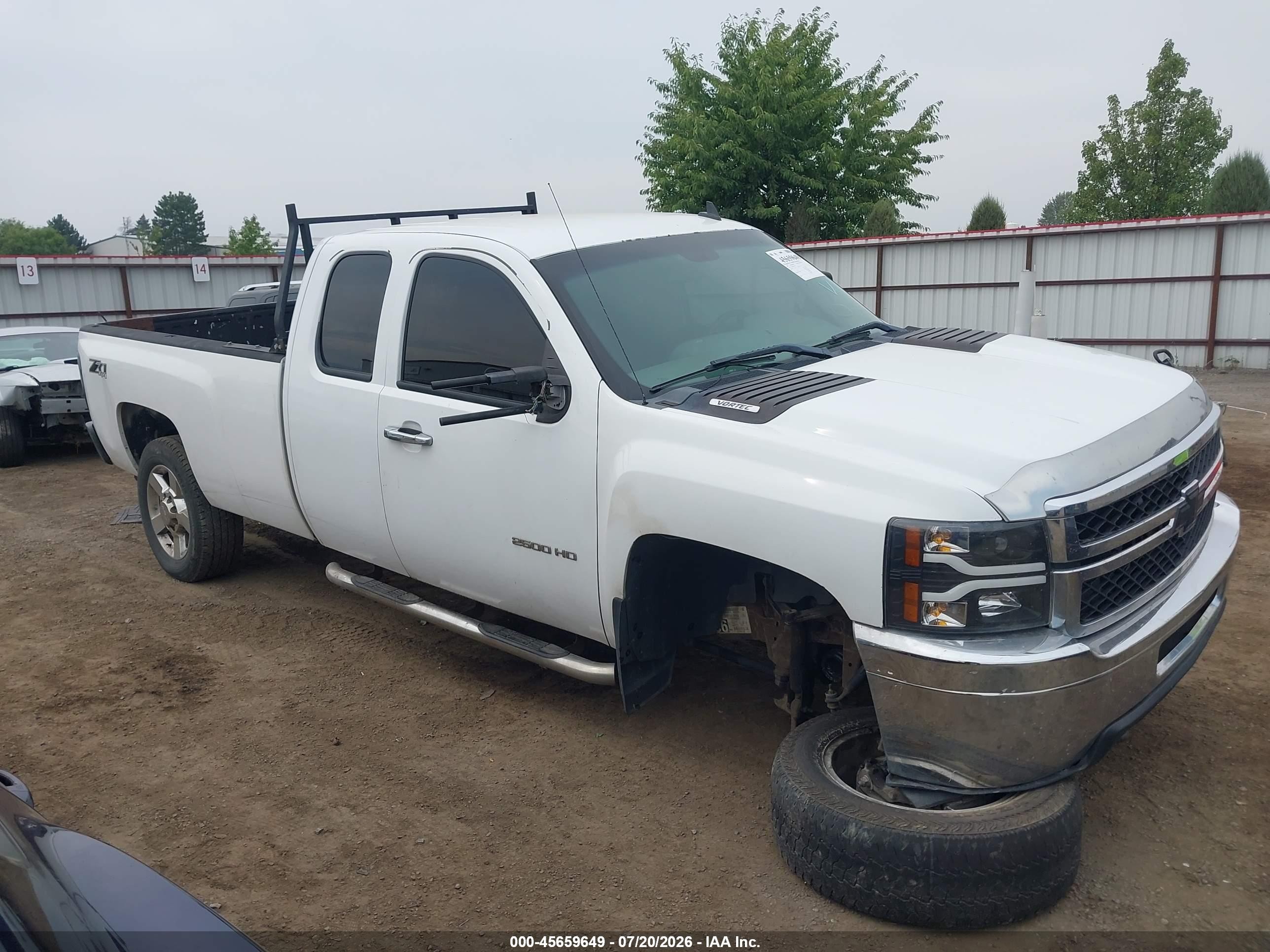 2011 Chevrolet Silverado 2500hd Work Truck White vin: 1GC2KVCG2BZ455164