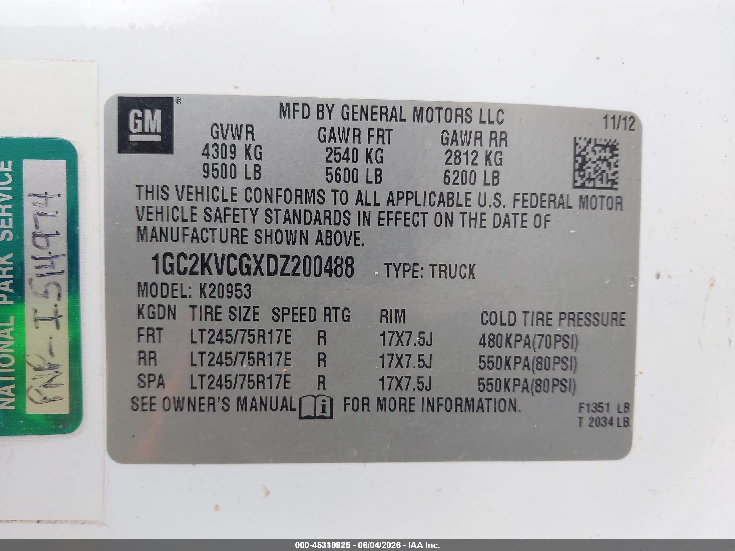 2013 Chevrolet Silverado 2500hd Work Truck White vin: 1GC2KVCGXDZ200488