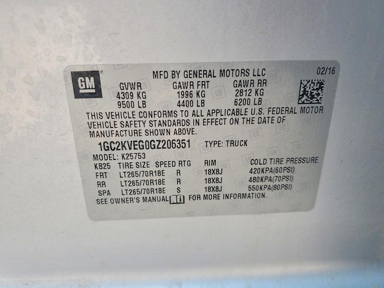 2016 Chevrolet Silverado K2500 Heavy Duty Lt Silver vin: 1GC2KVEG0GZ206351