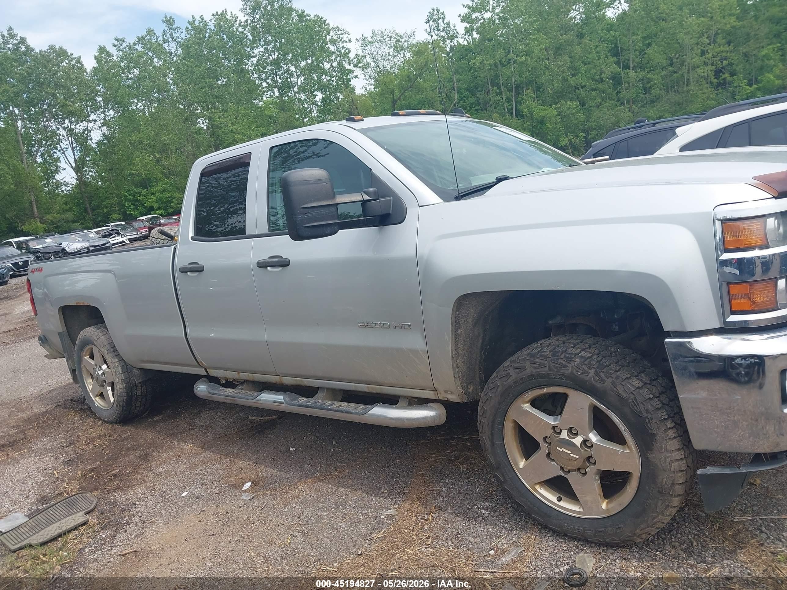 2015 Chevrolet Silverado 2500hd Lt Gray vin: 1GC2KVEG6FZ133162