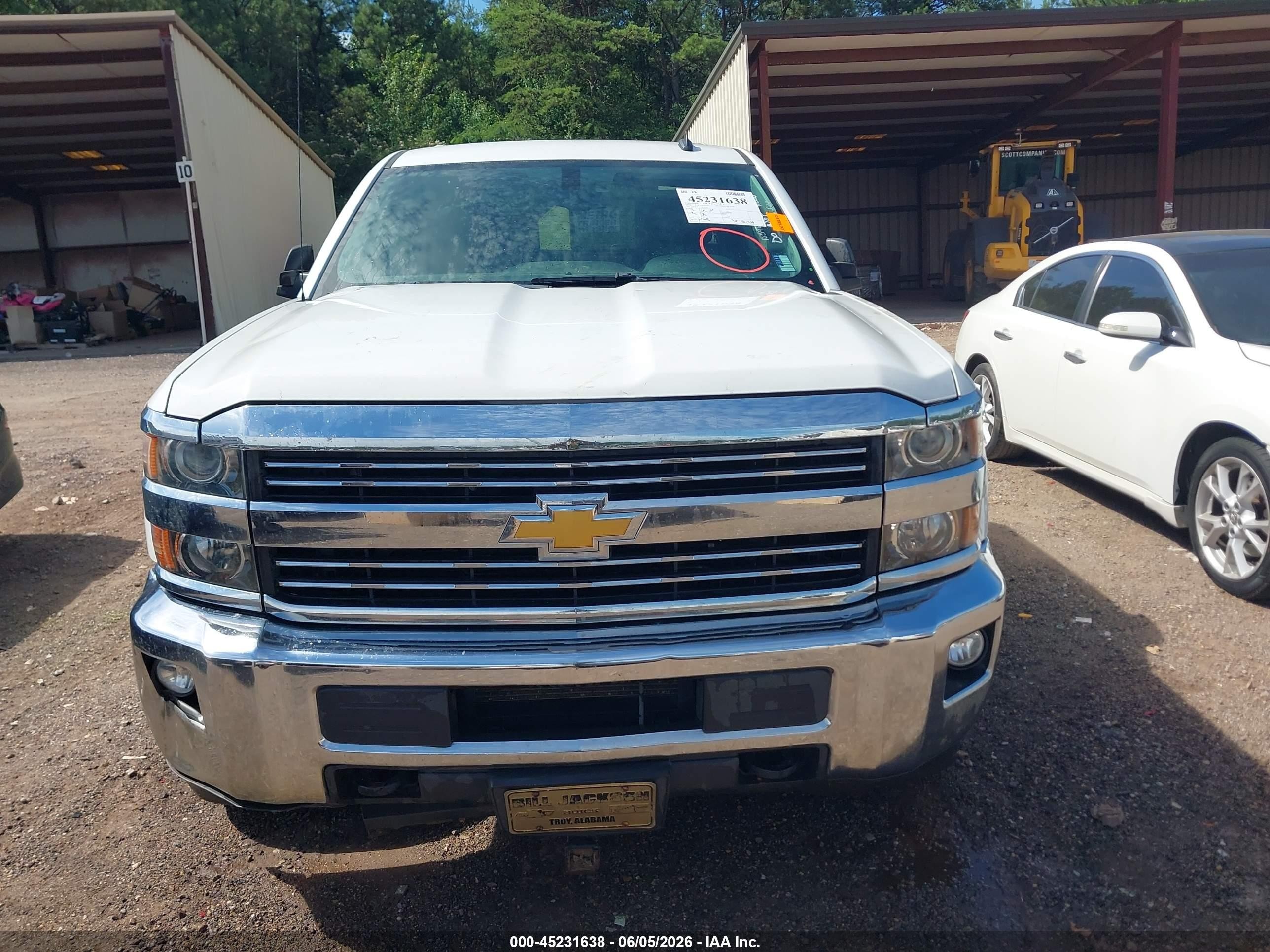 2015 Chevrolet Silverado 2500hd Lt White vin: 1GC2KVEG9FZ103962