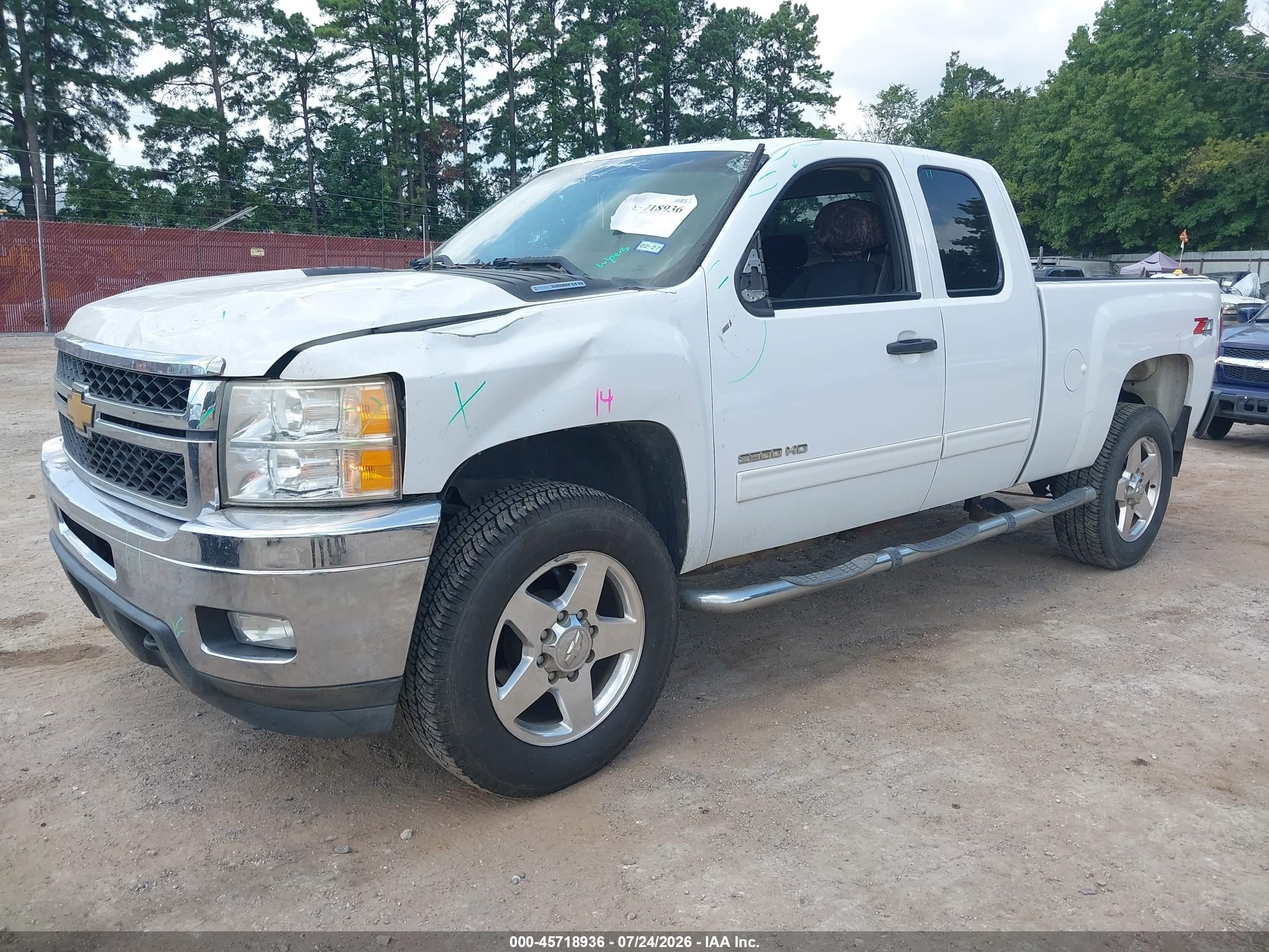 2013 Chevrolet Silverado 2500hd Lt Белый vin: 1GC2KXC84DZ325099