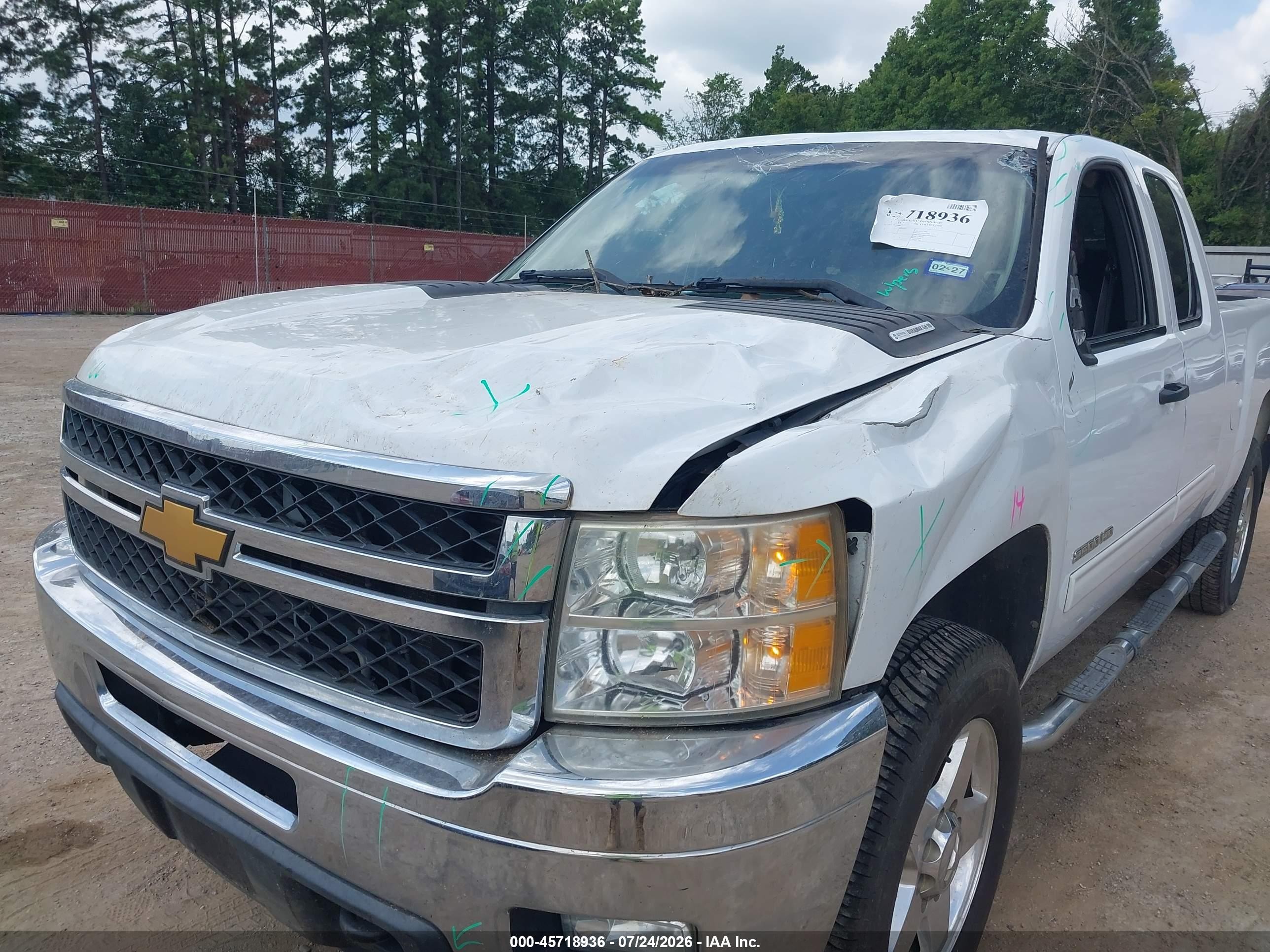 2013 Chevrolet Silverado 2500hd Lt Белый vin: 1GC2KXC84DZ325099
