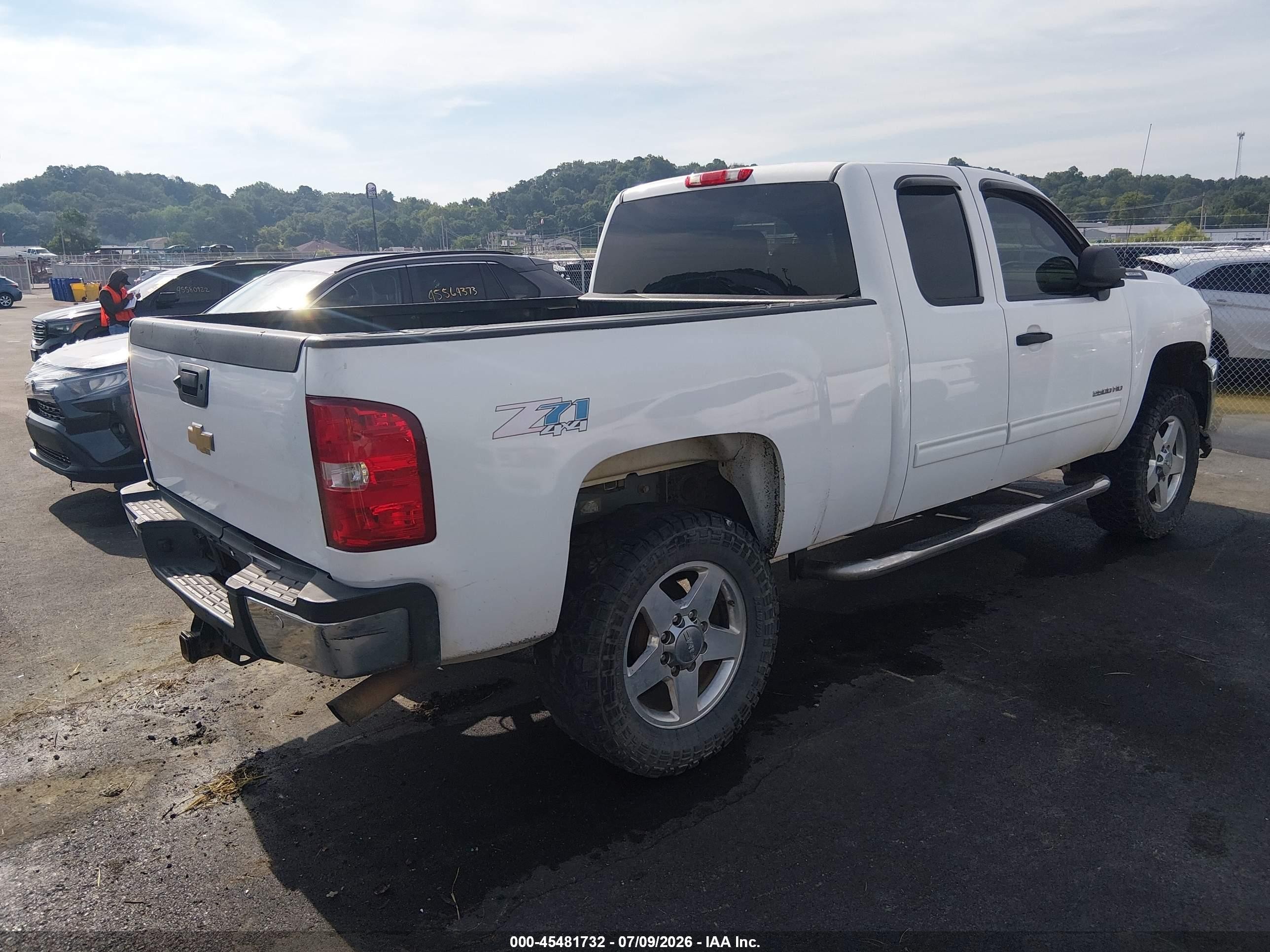 2013 Chevrolet Silverado 2500hd Lt White vin: 1GC2KXCB6DZ355877