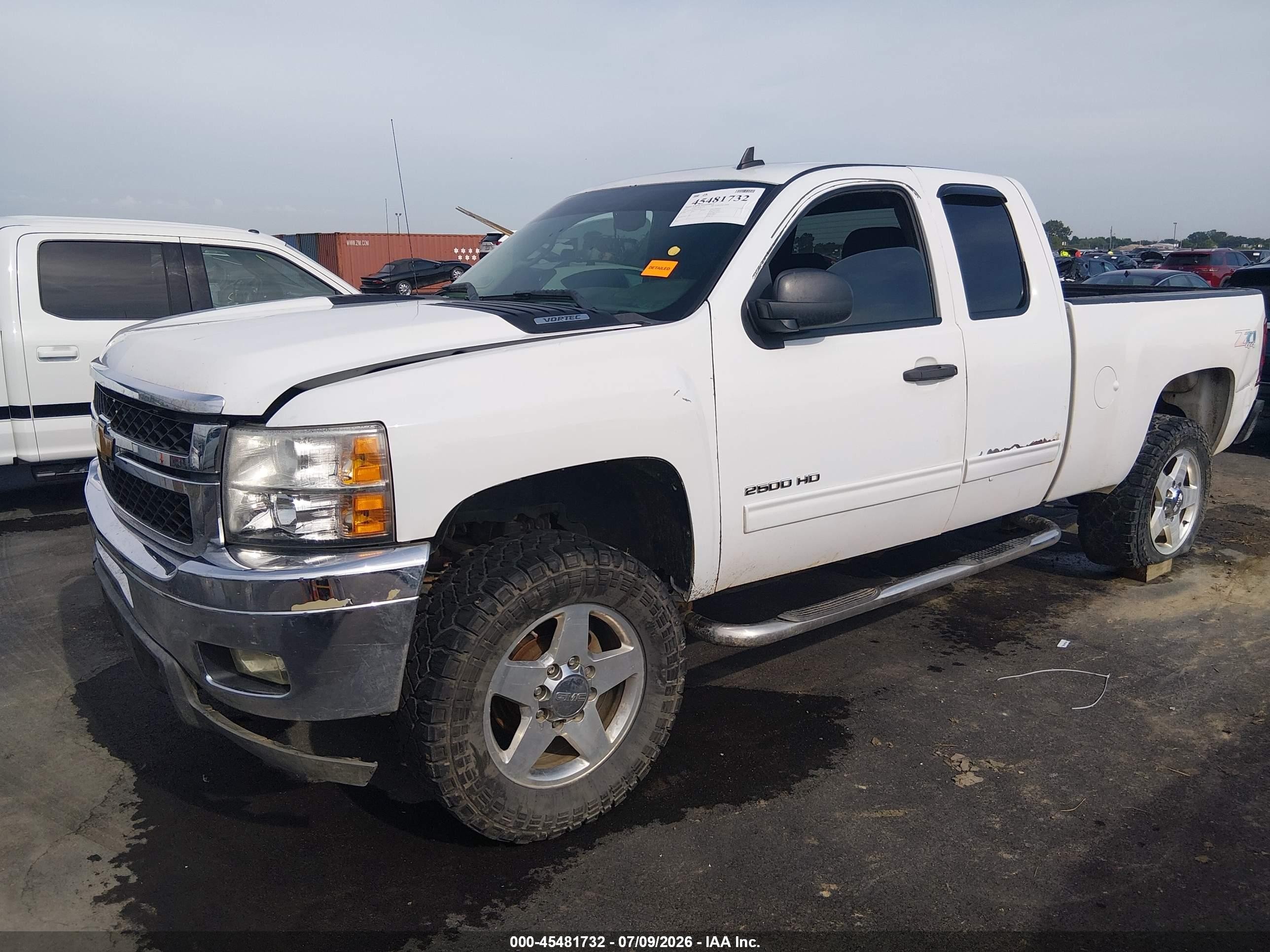 2013 Chevrolet Silverado 2500hd Lt White vin: 1GC2KXCB6DZ355877
