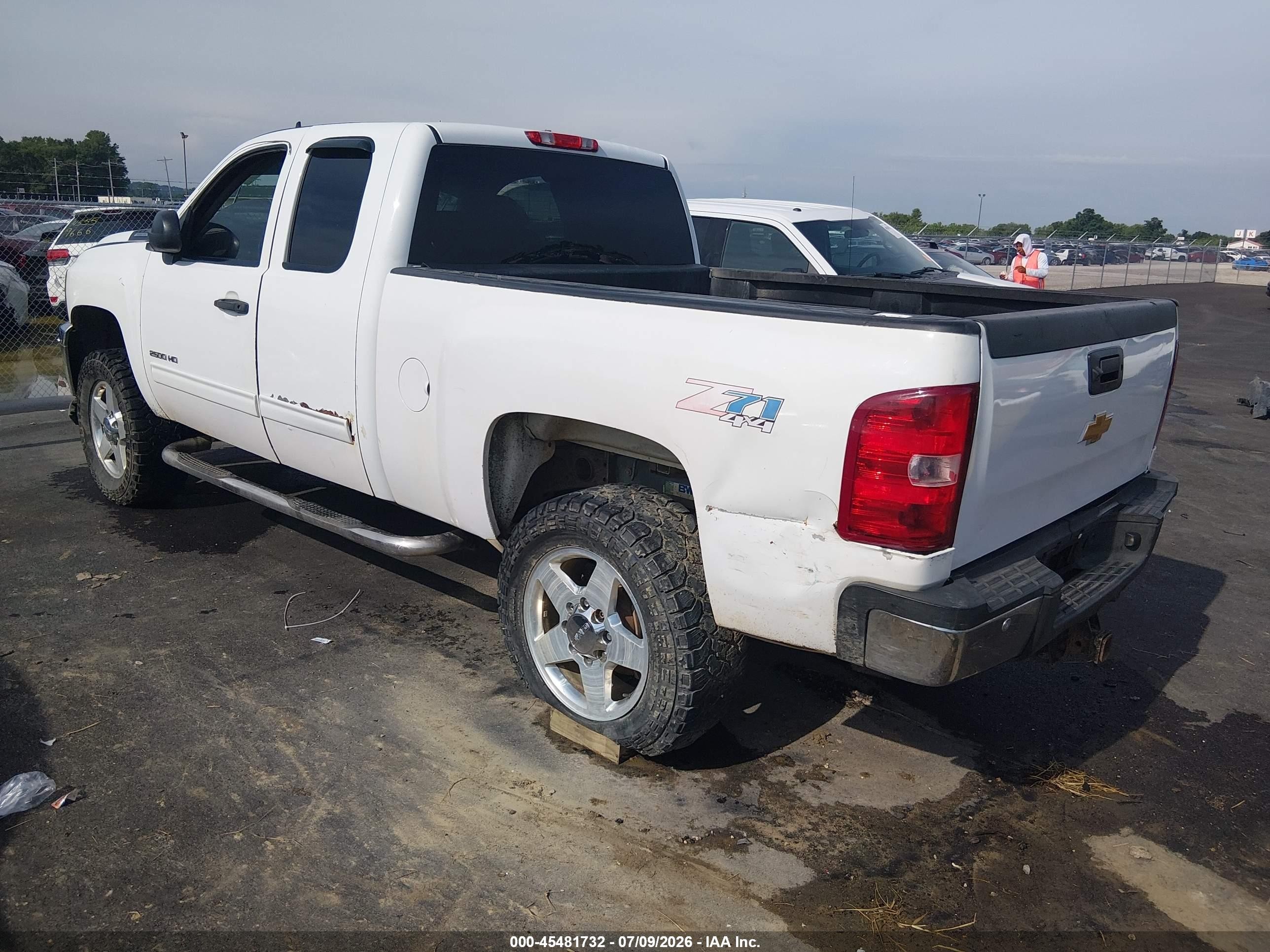 2013 Chevrolet Silverado 2500hd Lt White vin: 1GC2KXCB6DZ355877