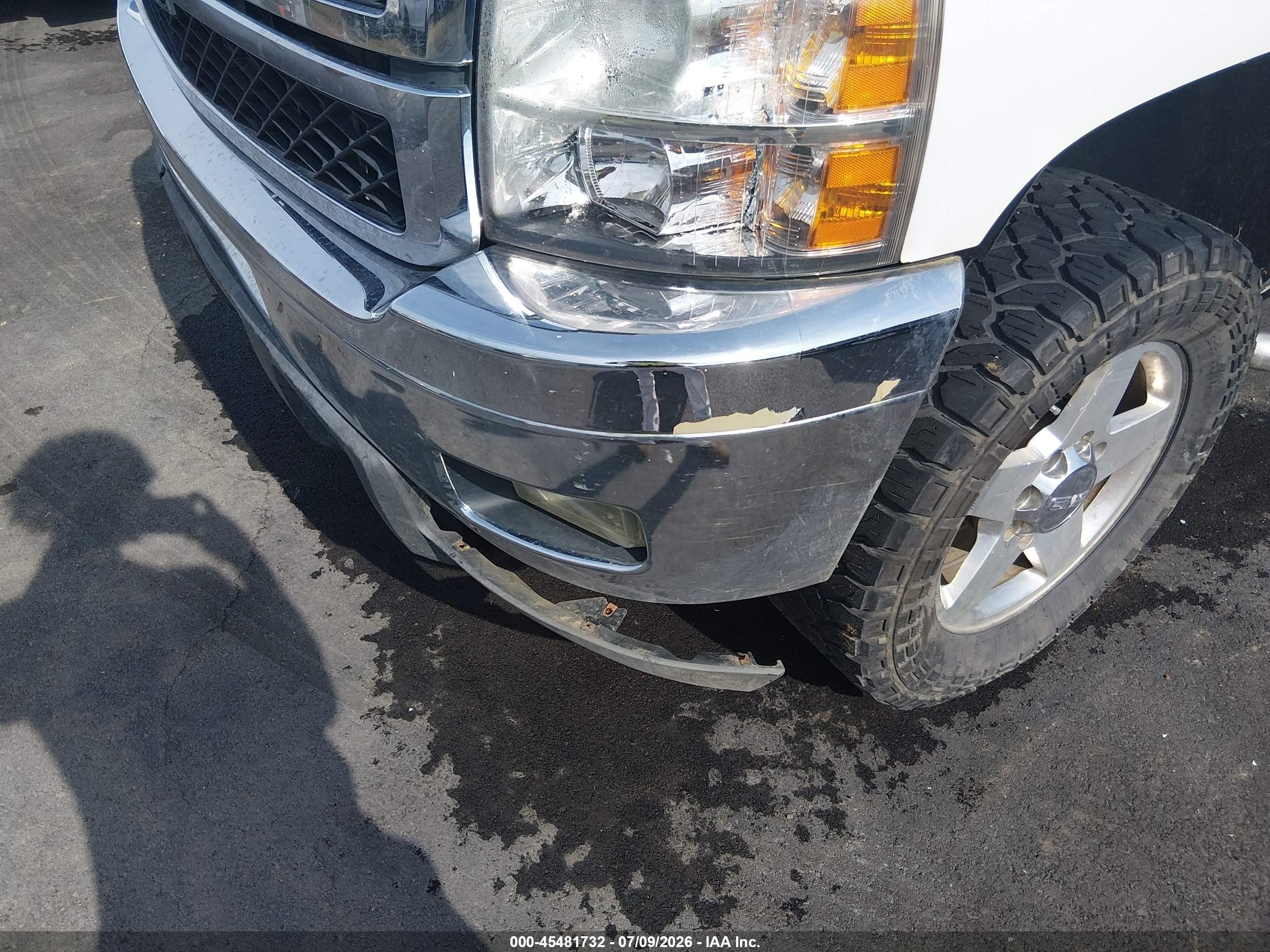 2013 Chevrolet Silverado 2500hd Lt White vin: 1GC2KXCB6DZ355877