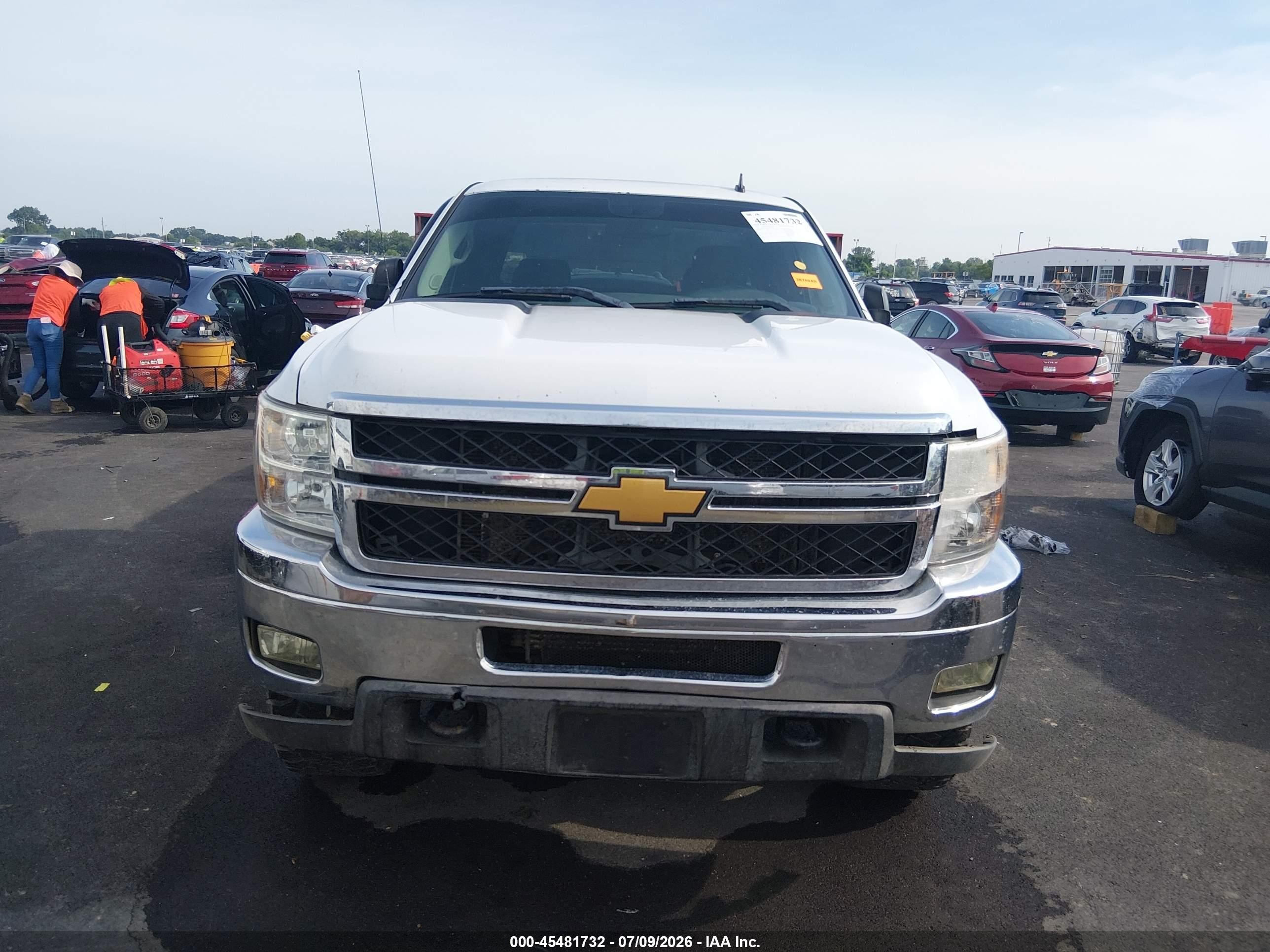 2013 Chevrolet Silverado 2500hd Lt White vin: 1GC2KXCB6DZ355877