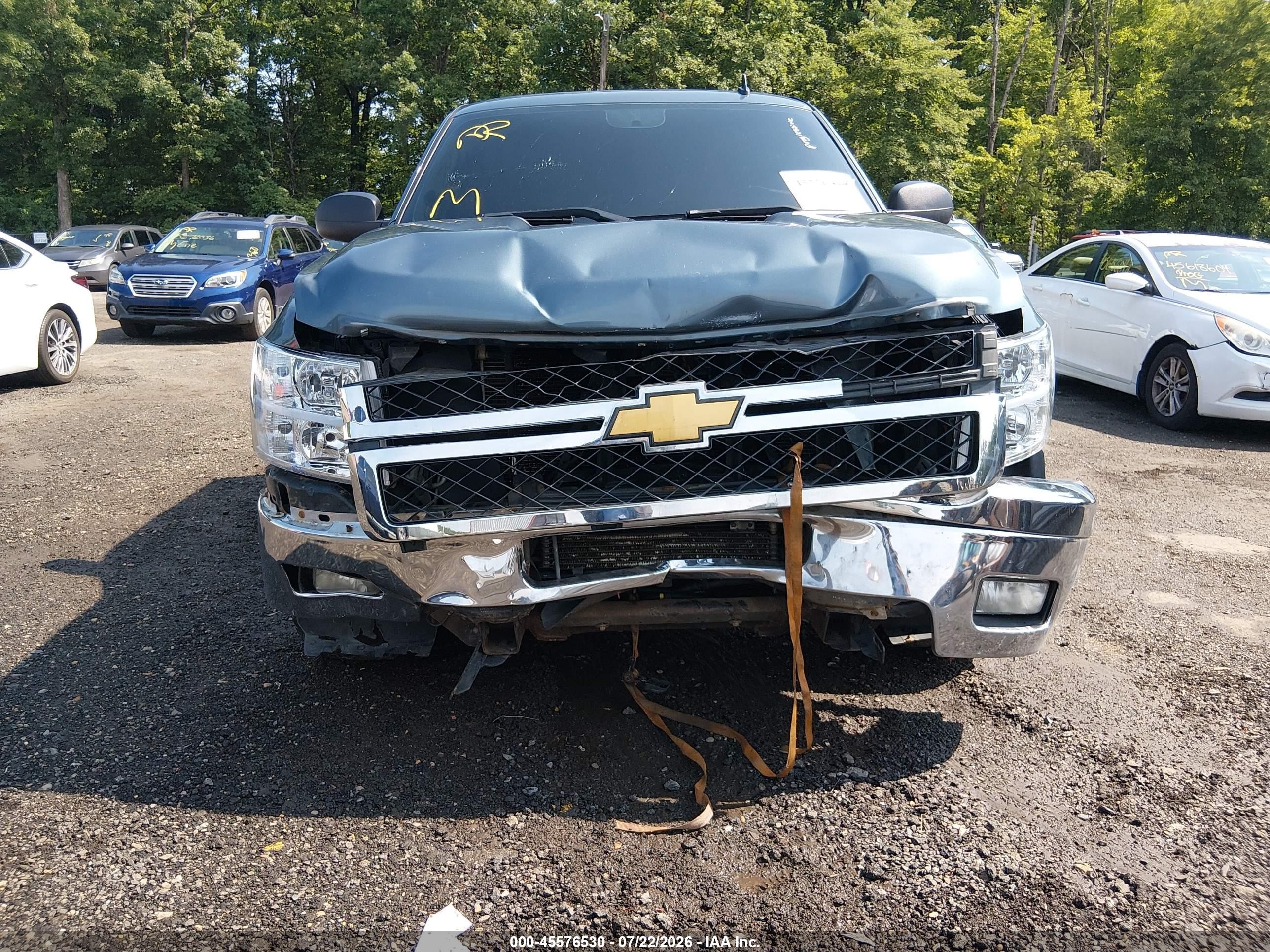 2012 Chevrolet Silverado 2500hd Lt Light Blue vin: 1GC2KXCG0CZ350992