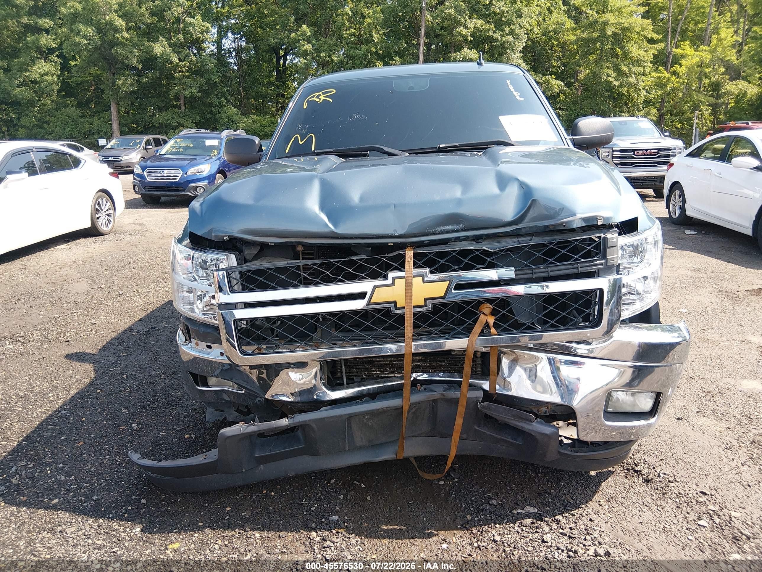 2012 Chevrolet Silverado 2500hd Lt Light Blue vin: 1GC2KXCG0CZ350992