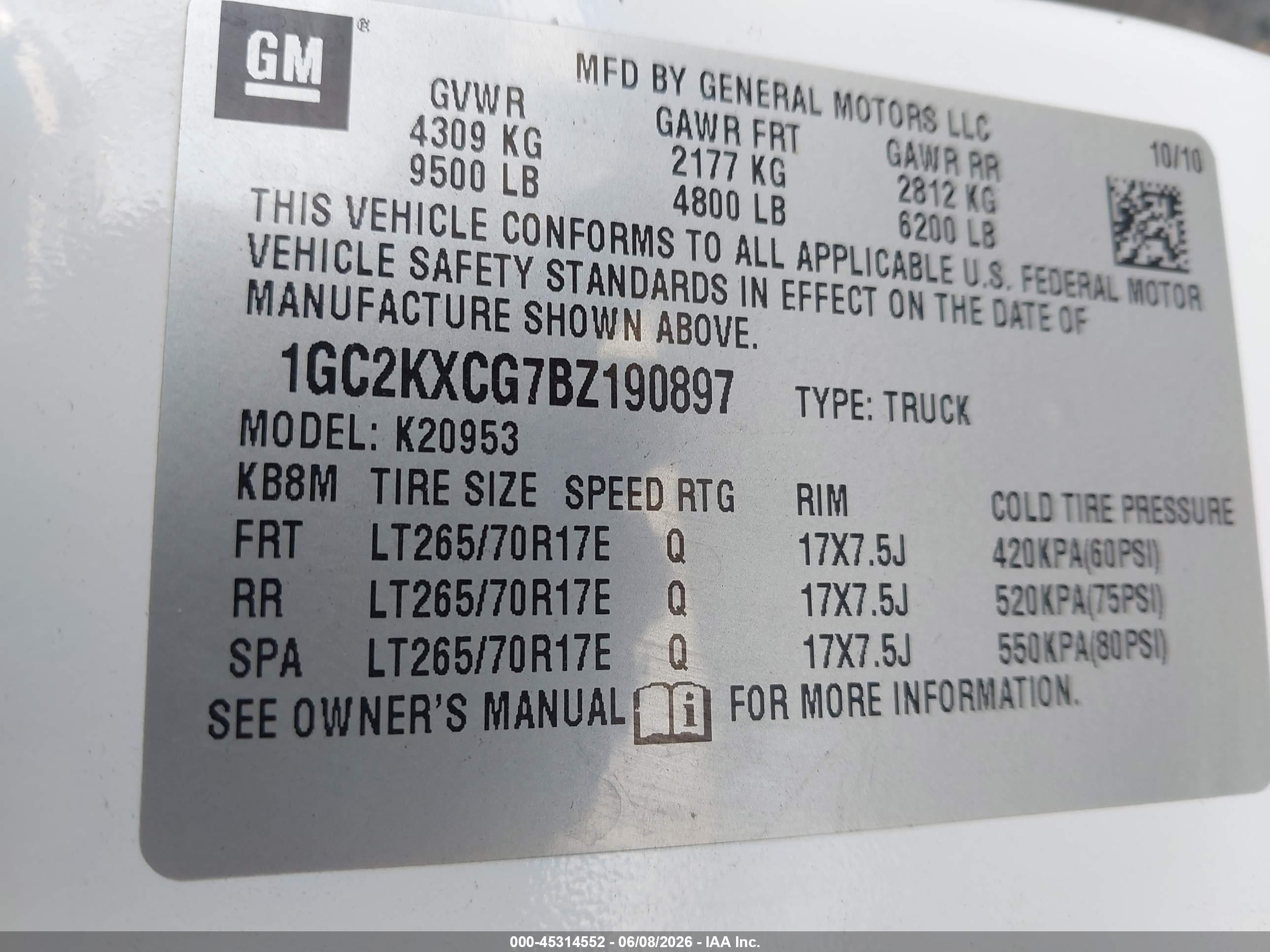 2011 Chevrolet Silverado 2500hd Lt White vin: 1GC2KXCG7BZ190897