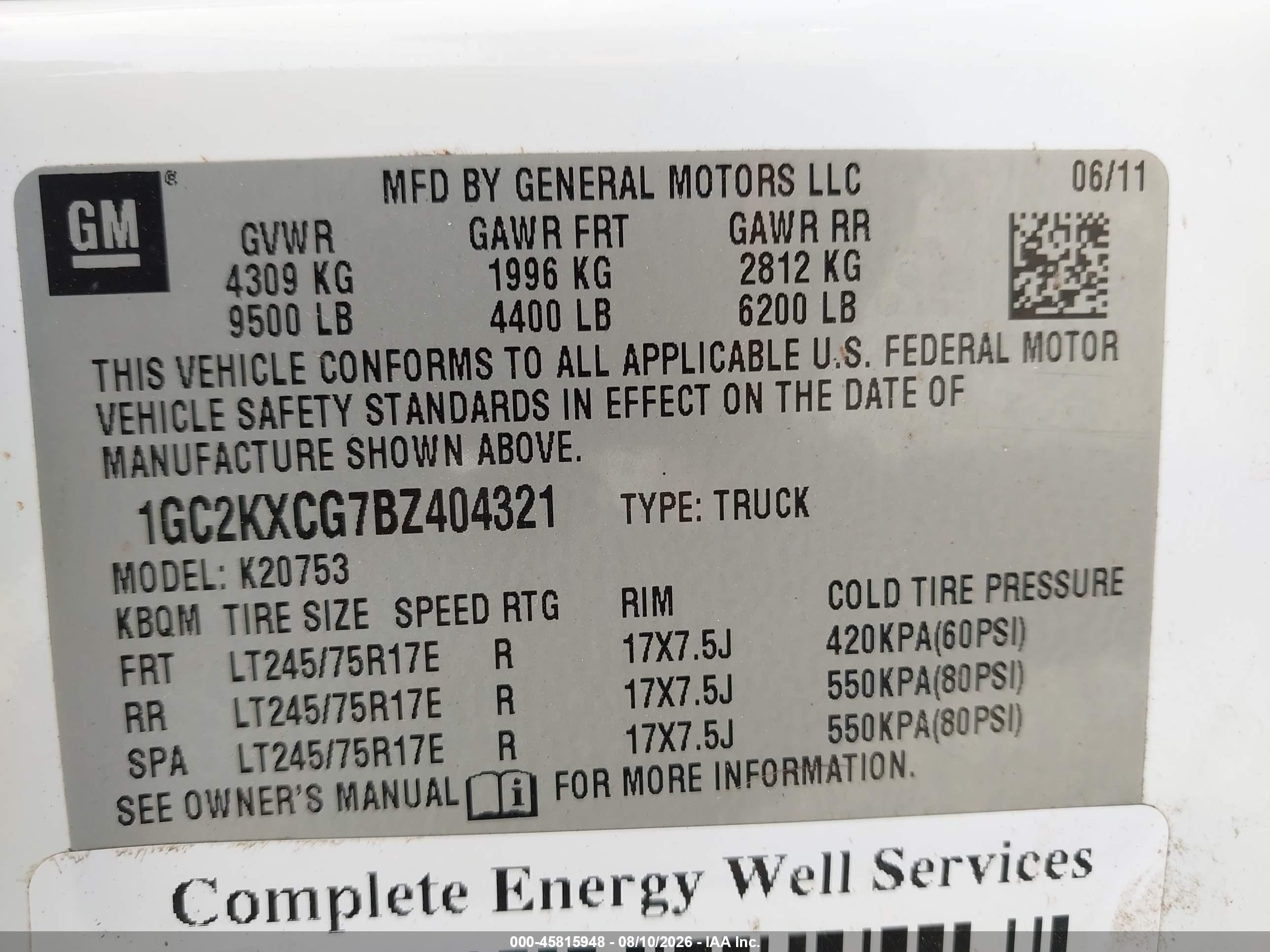 2011 Chevrolet Silverado 2500hd Lt Белый vin: 1GC2KXCG7BZ404321