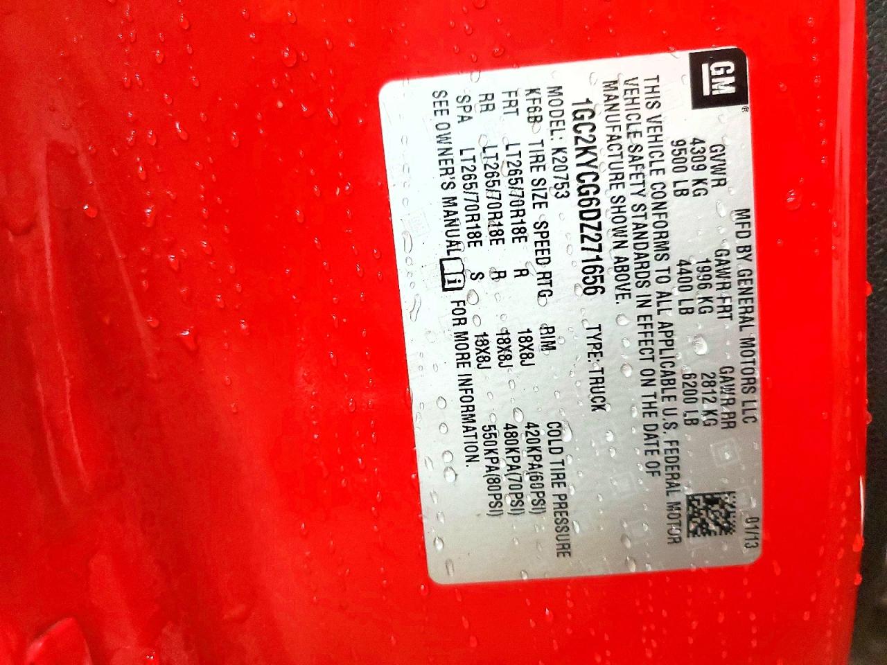 2013 Chevrolet Silverado K2500 Heavy Duty Ltz Red vin: 1GC2KYCG6DZ271656