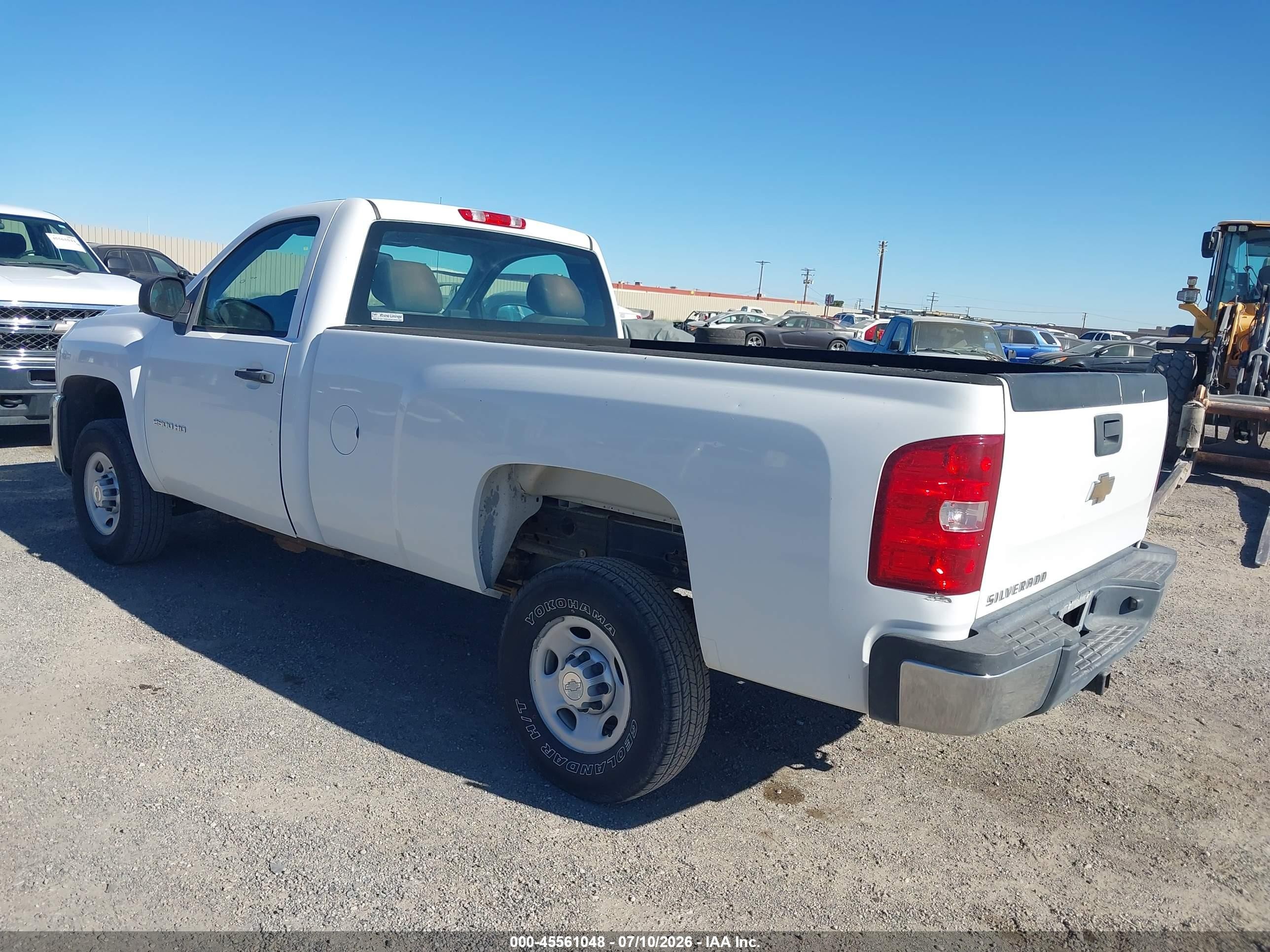 2010 Chevrolet Silverado 2500hd Work Truck White vin: 1GC3CVBG2AF152257