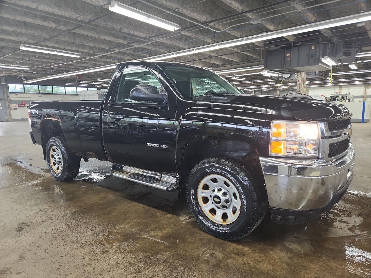 2012 Chevrolet Silverado K3500 Black vin: 1GC3KZCG1CZ175636 Damage: Right Running Board, Rust, 2 To 3 Inches
