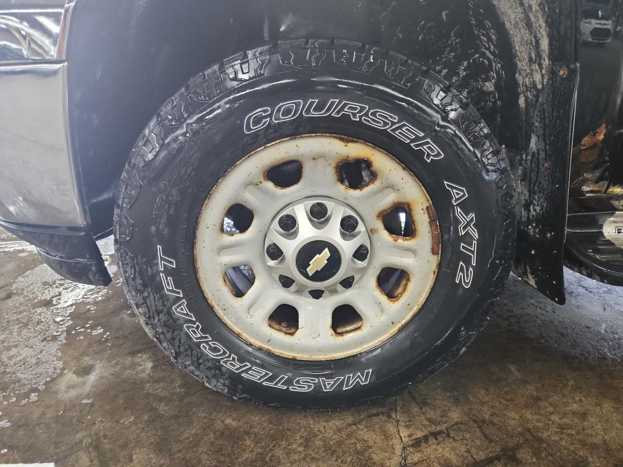 2012 Chevrolet Silverado K3500 Black vin: 1GC3KZCG1CZ175636 Damage: Left Front Fender, Rust, 2 To 3 Inches