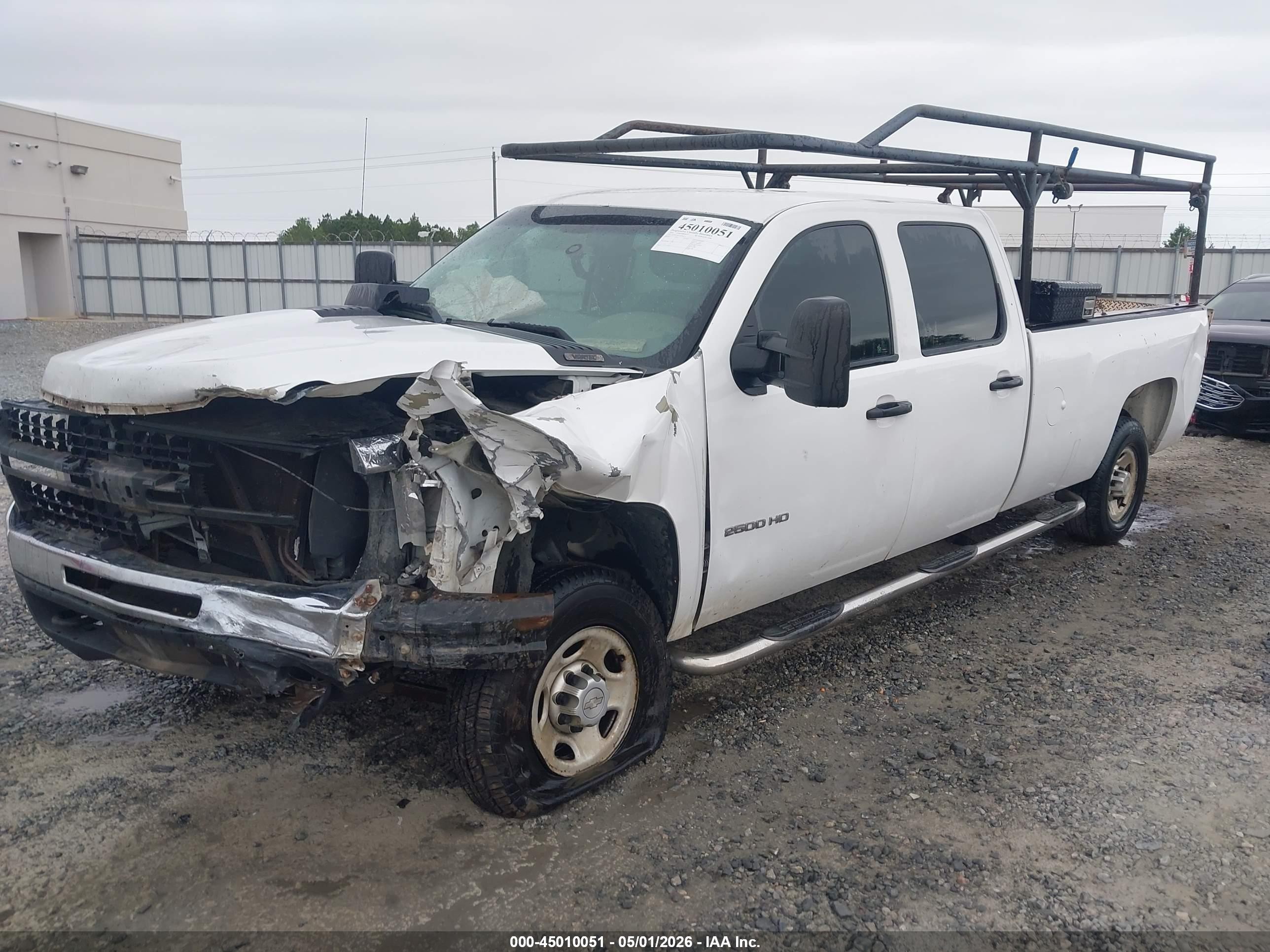 2010 Chevrolet Silverado 2500hd Work Truck White vin: 1GC4CVBG1AF156112