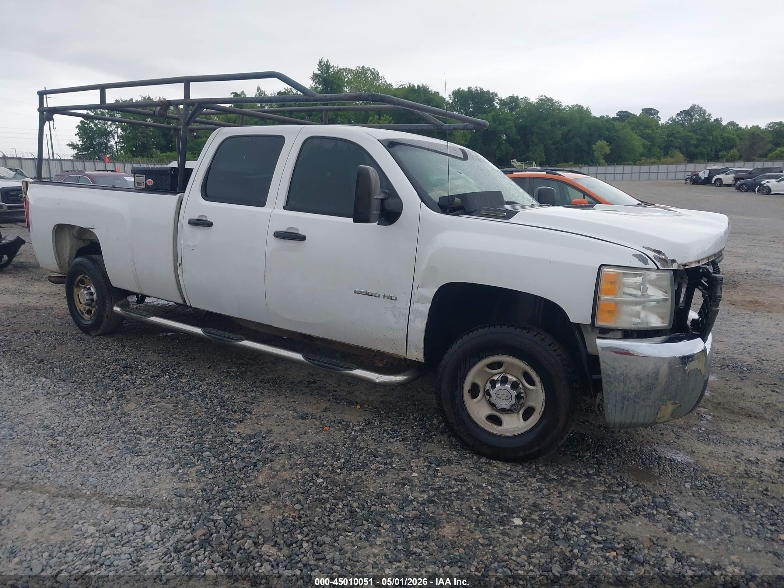 2010 Chevrolet Silverado 2500hd Work Truck White vin: 1GC4CVBG1AF156112