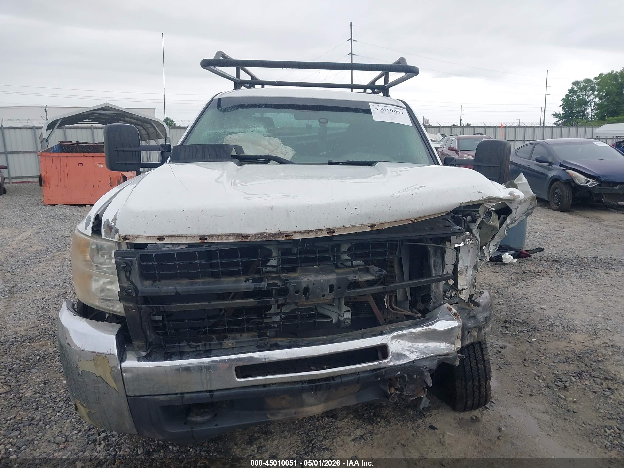 2010 Chevrolet Silverado 2500hd Work Truck White vin: 1GC4CVBG1AF156112