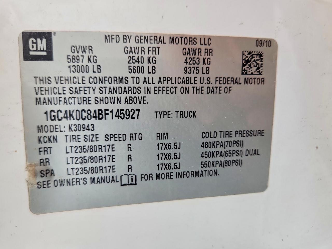 2011 Chevrolet Silverado K3500 Lt White vin: 1GC4K0C84BF145927