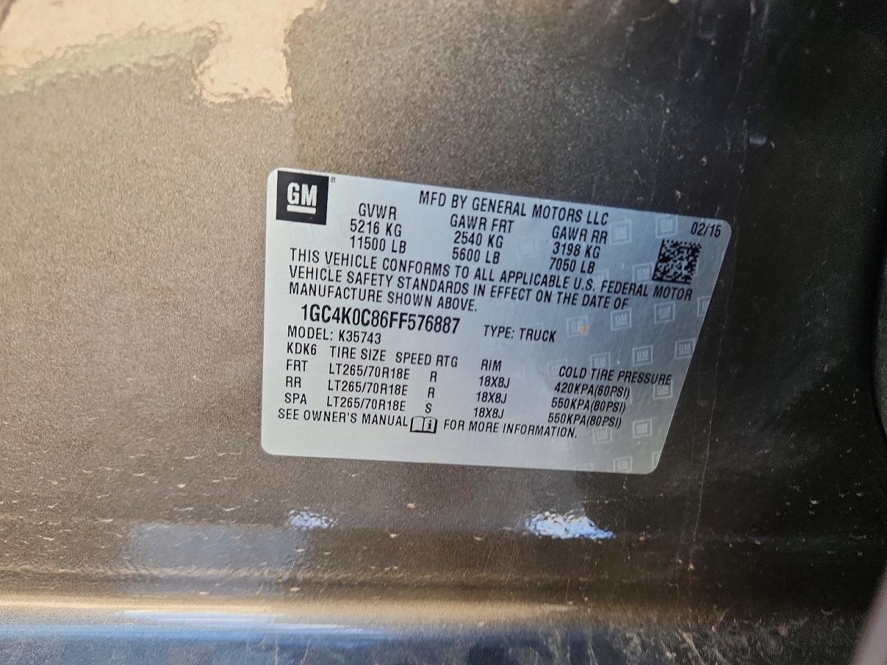 2015 Chevrolet Silverado K3500 Ltz Желто-коричневый vin: 1GC4K0C86FF576887