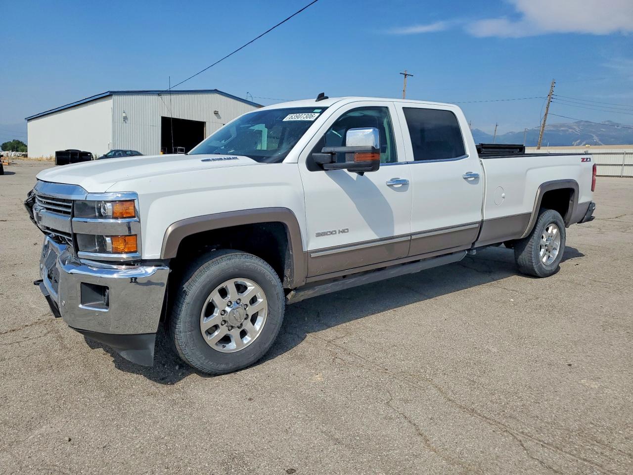 2015 Chevrolet Silverado K3500 Ltz White vin: 1GC4K0E83FF130256