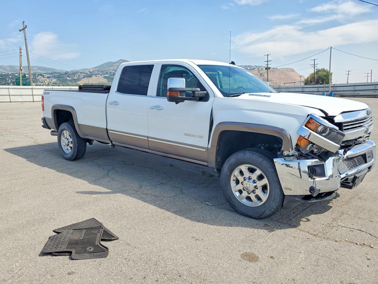 2015 Chevrolet Silverado K3500 Ltz White vin: 1GC4K0E83FF130256