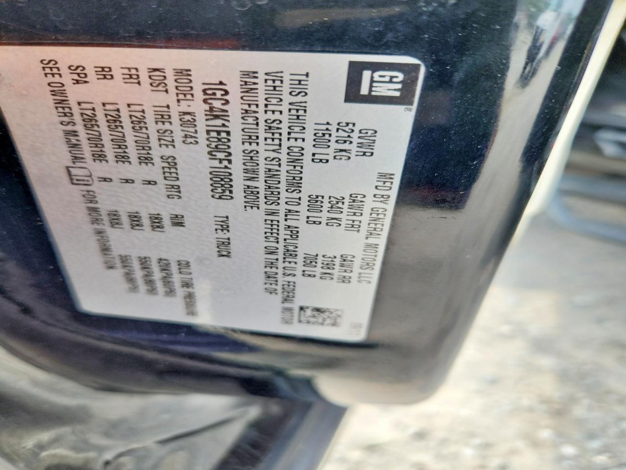 2012 Chevrolet Silverado K3500 Ltz Black vin: 1GC4K1E89CF108859