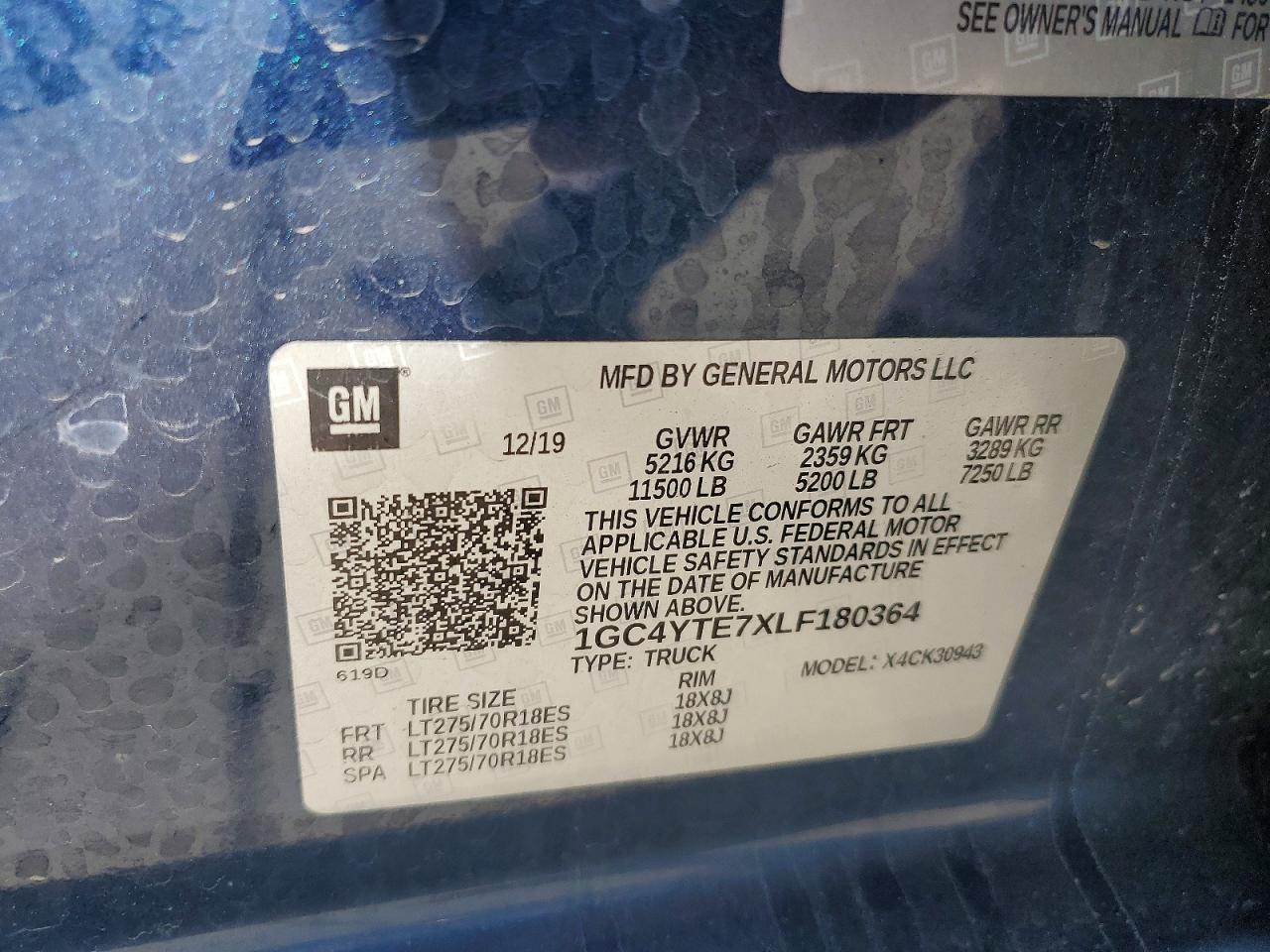 2020 Chevrolet Silverado K3500 Lt Blue vin: 1GC4YTE7XLF180364