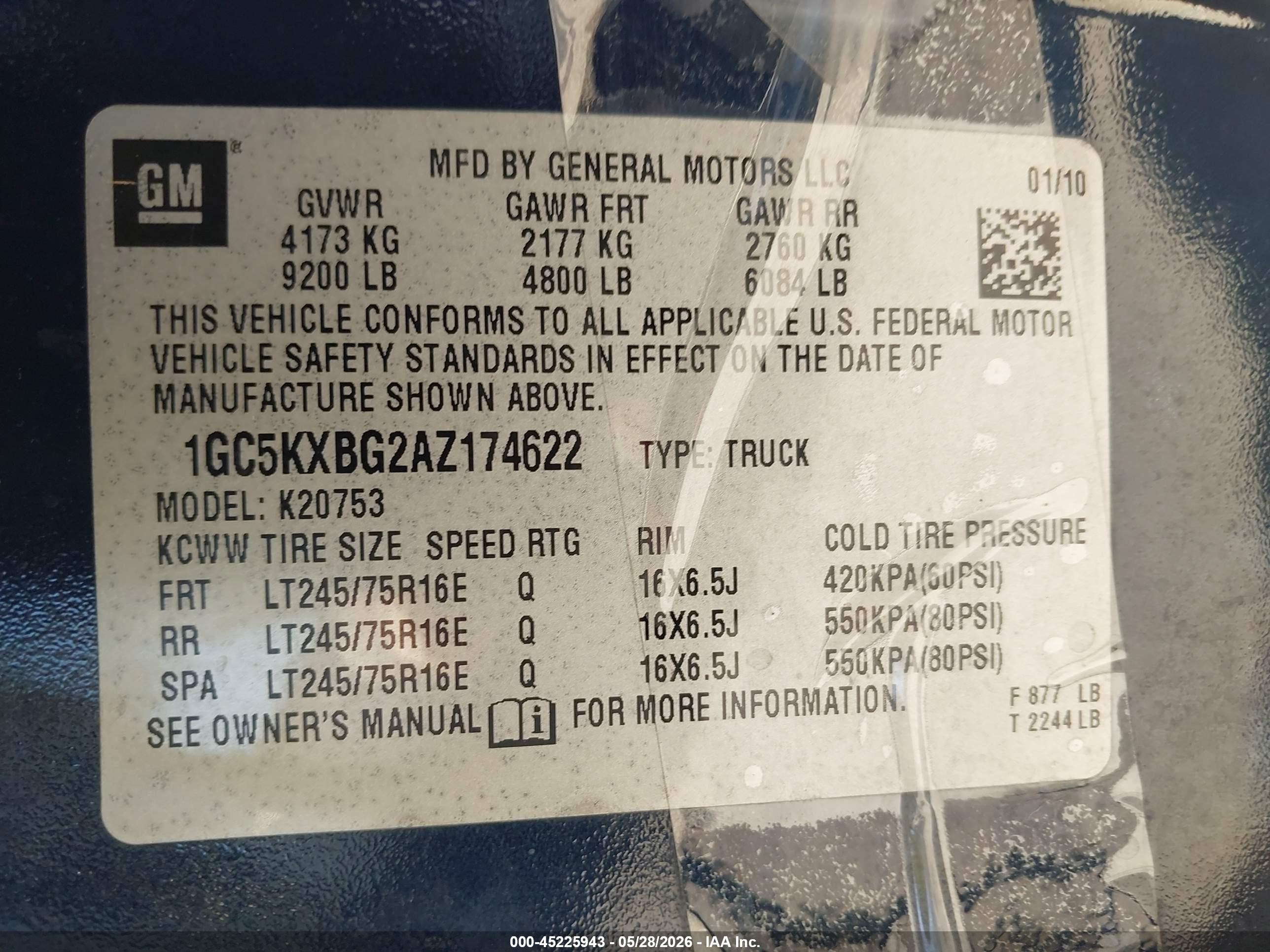 2010 Chevrolet Silverado 2500hd Lt Blue vin: 1GC5KXBG2AZ174622