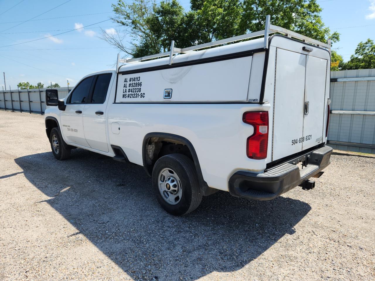 2021 Chevrolet Silverado C2500 Heavy Duty White vin: 1GC5WLE71MF136829 Damage: Left Bed Side, Dent(S) W/No Paint Dmg, 1 To 2 Inches