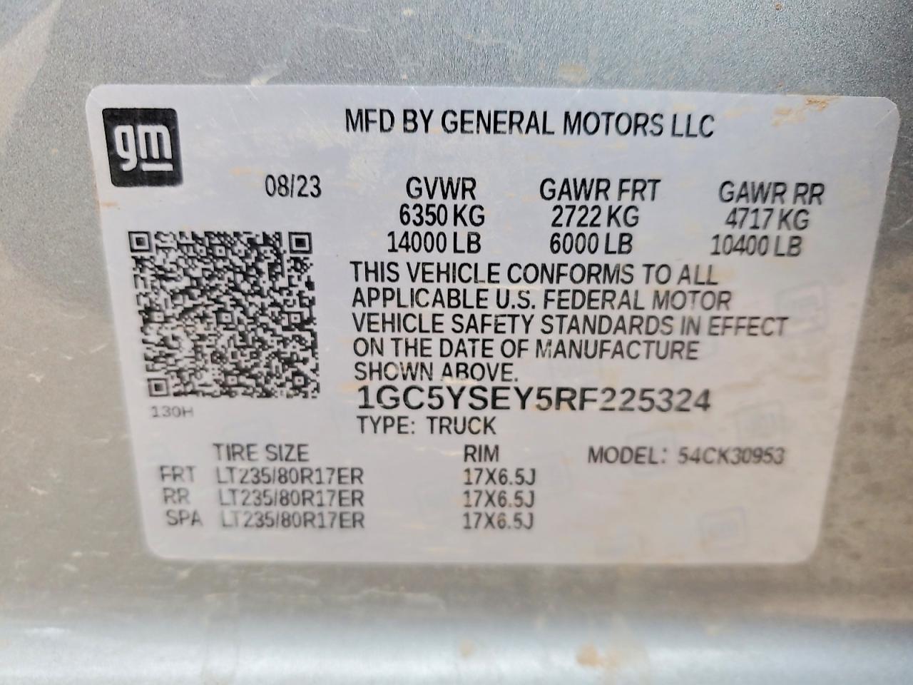2024 Chevrolet Silverado K3500 Угольный vin: 1GC5YSEY5RF225324