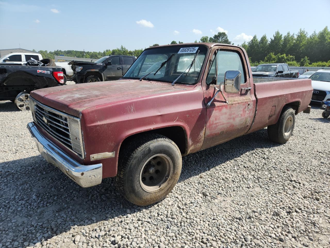 1982 Chevrolet C10 Maroon vin: 1GCCC14D9CS133937