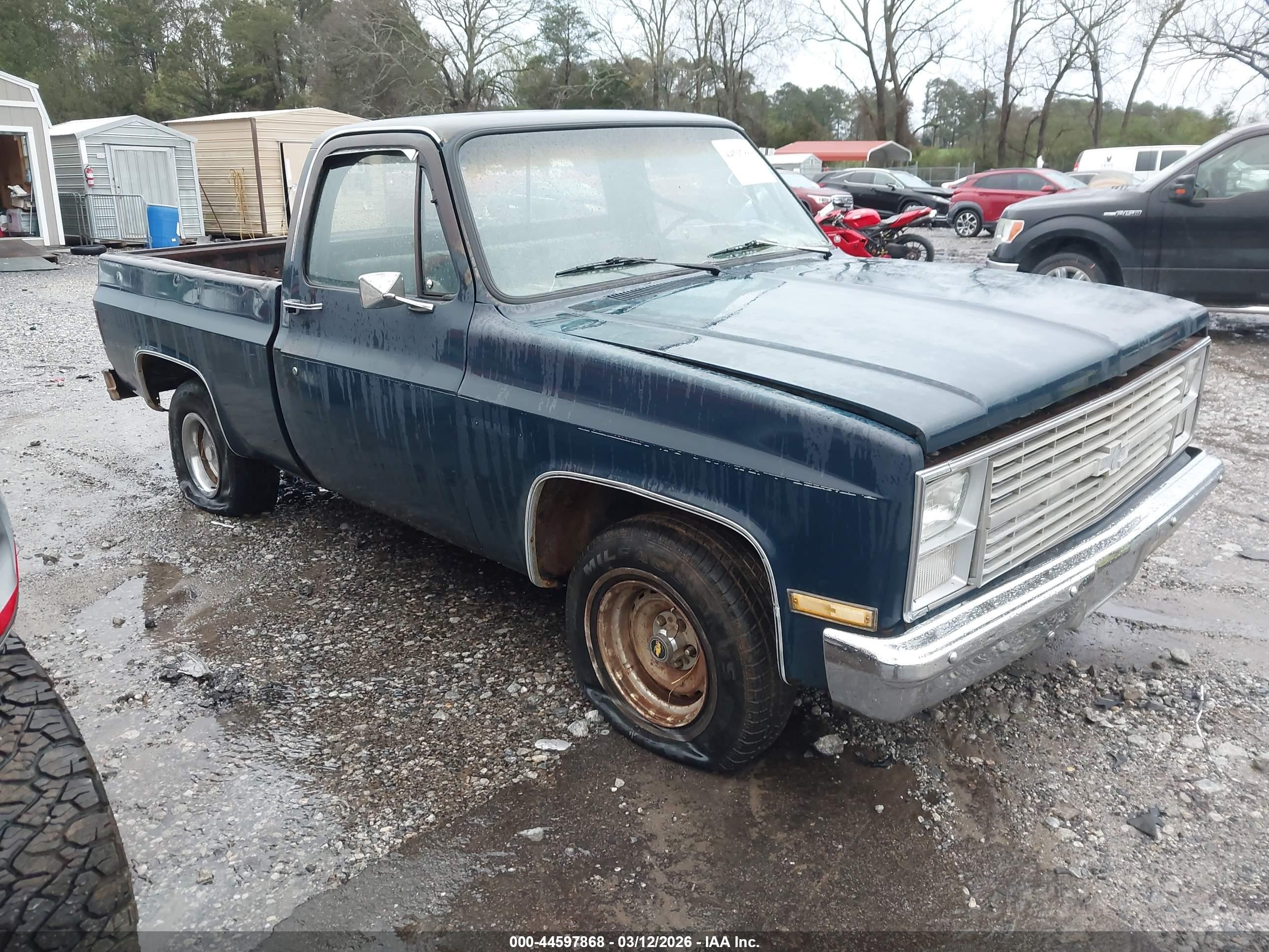 1984 Chevrolet C10   Blue vin: 1GCCC14H1EF367259