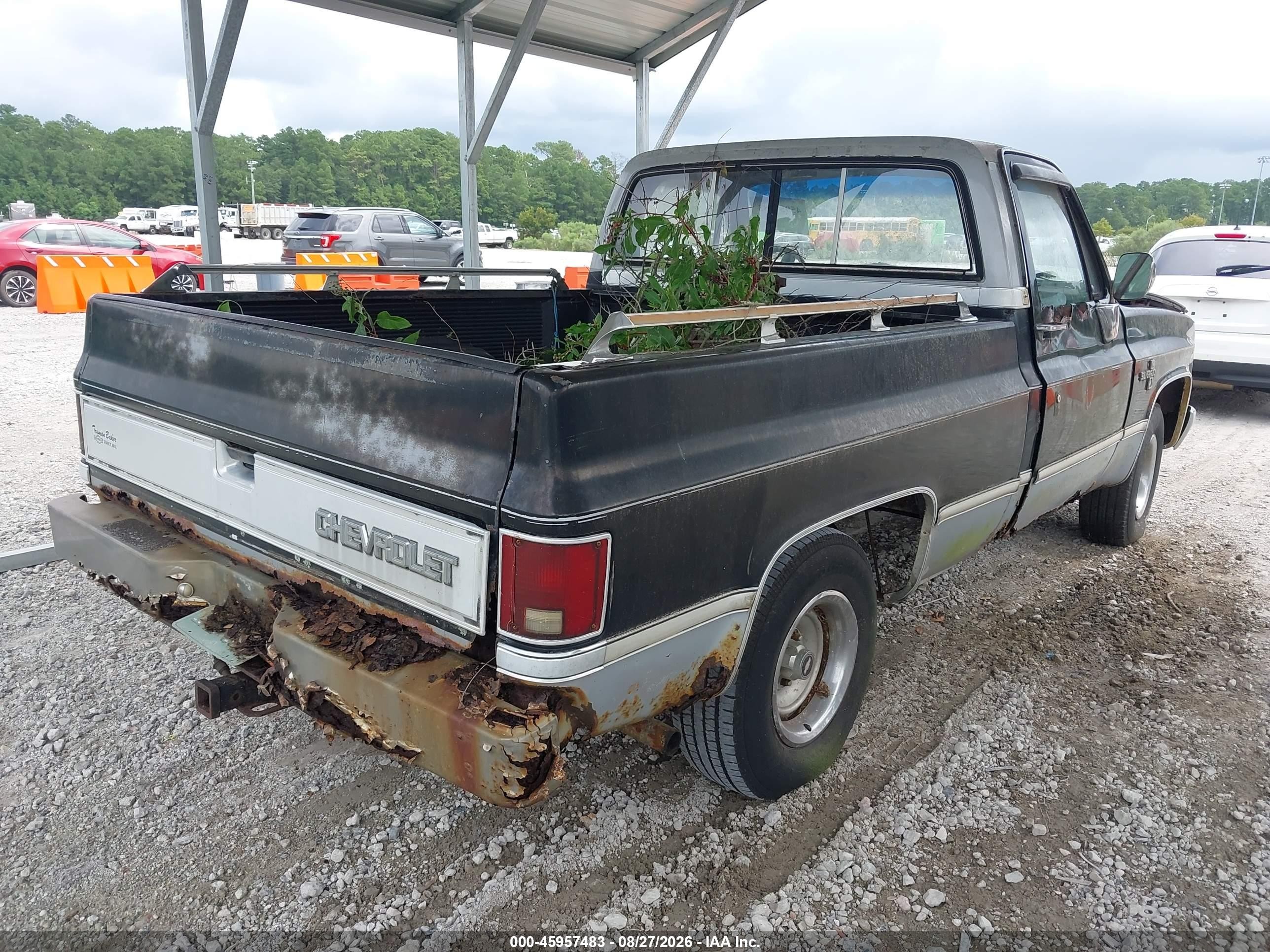 1984 Chevrolet C10   Black vin: 1GCCC14H3EF348826