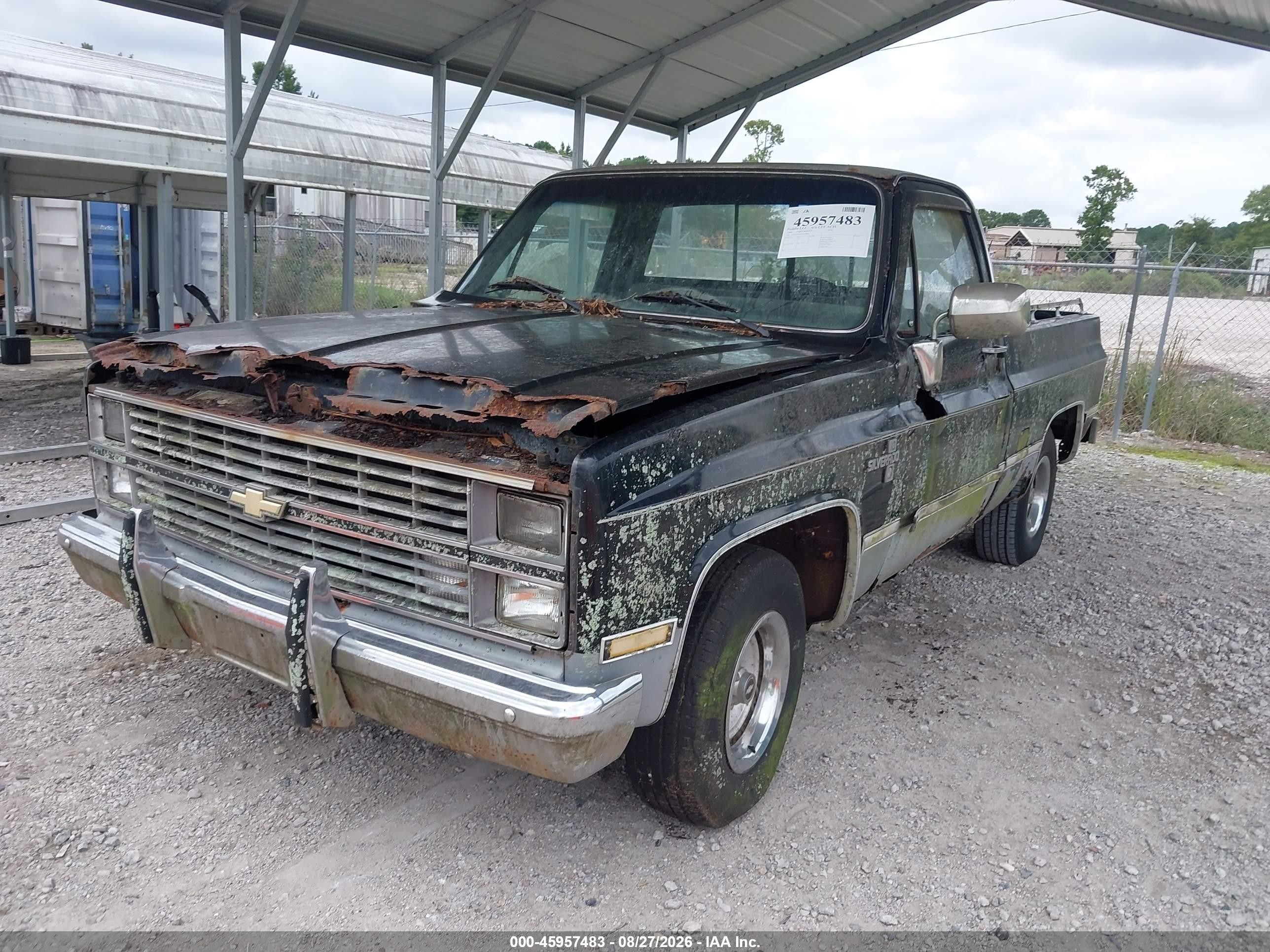 1984 Chevrolet C10   Black vin: 1GCCC14H3EF348826