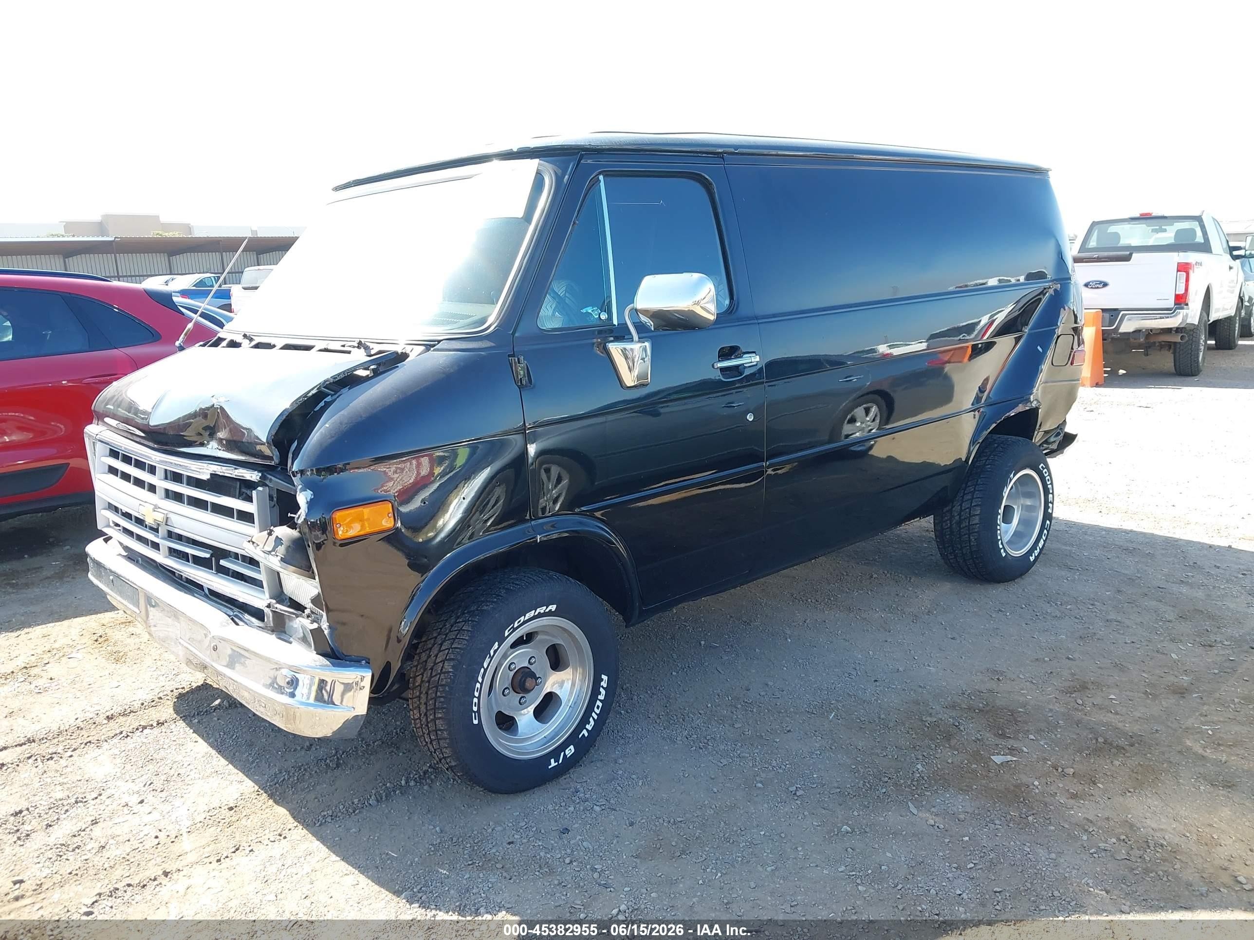 1986 Chevrolet Van G10 Black vin: 1GCCG15F2G7147370