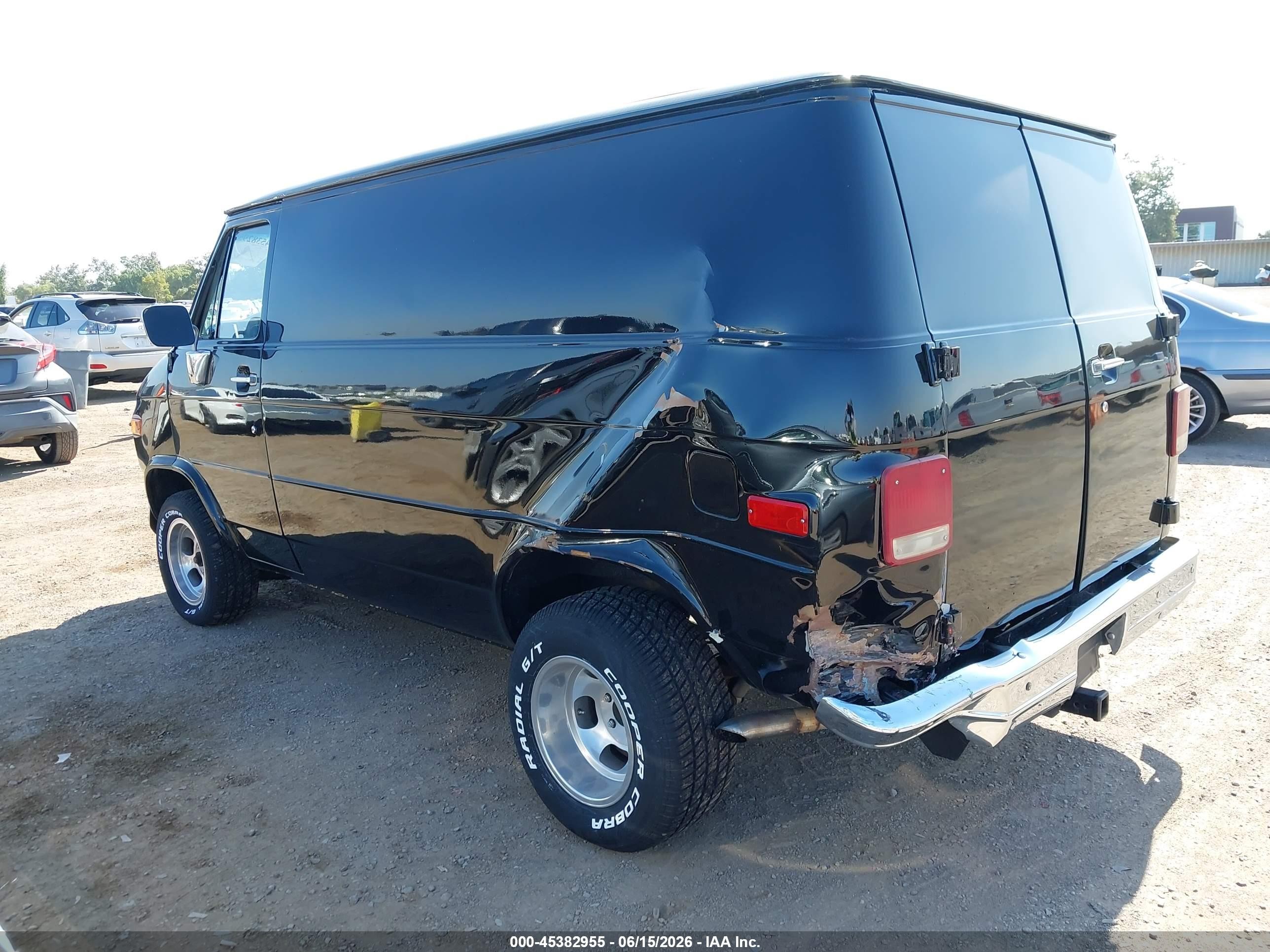 1986 Chevrolet Van G10 Black vin: 1GCCG15F2G7147370