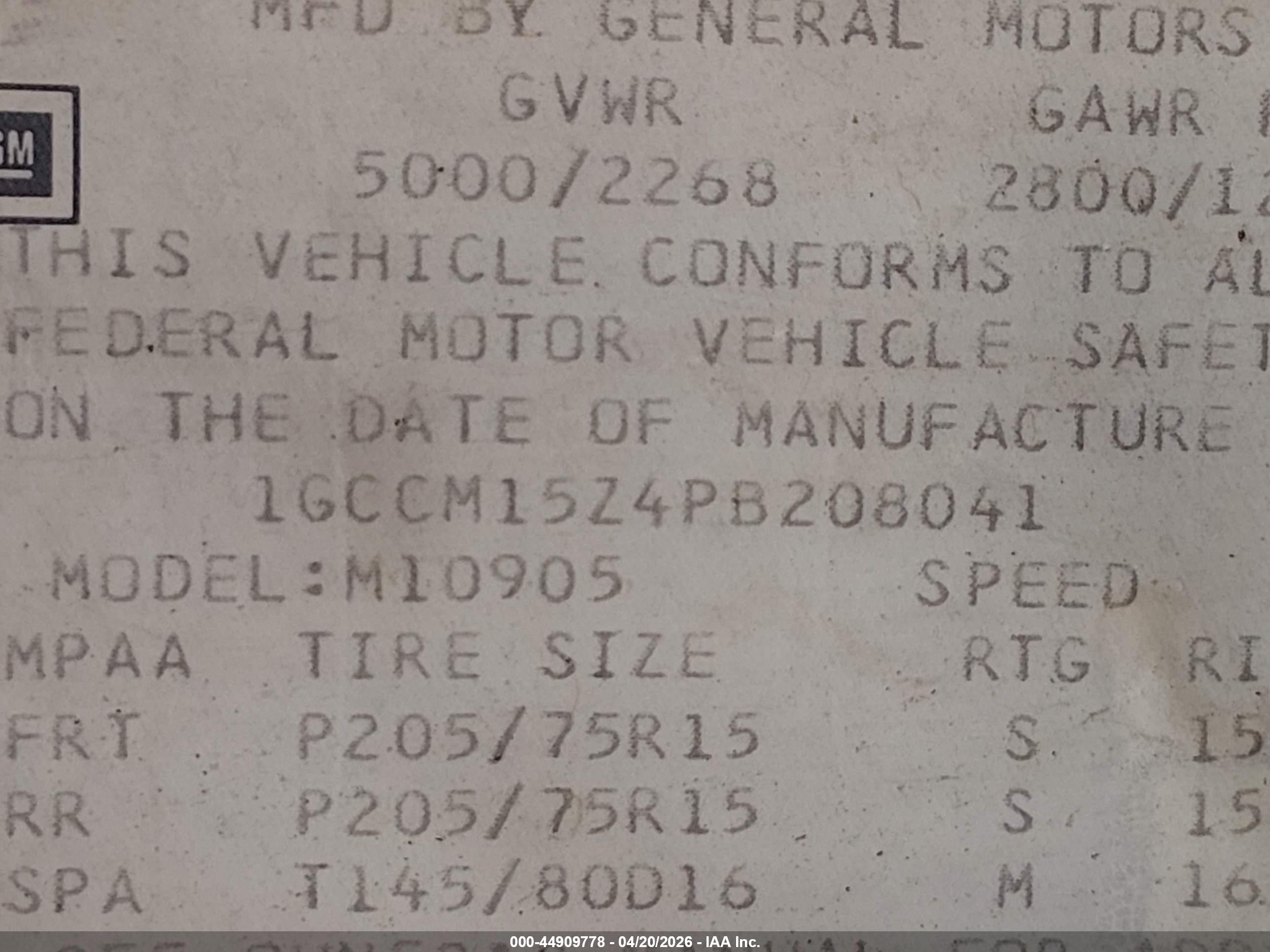 1993 Chevrolet Astro   Light Blue vin: 1GCCM15Z4PB208041