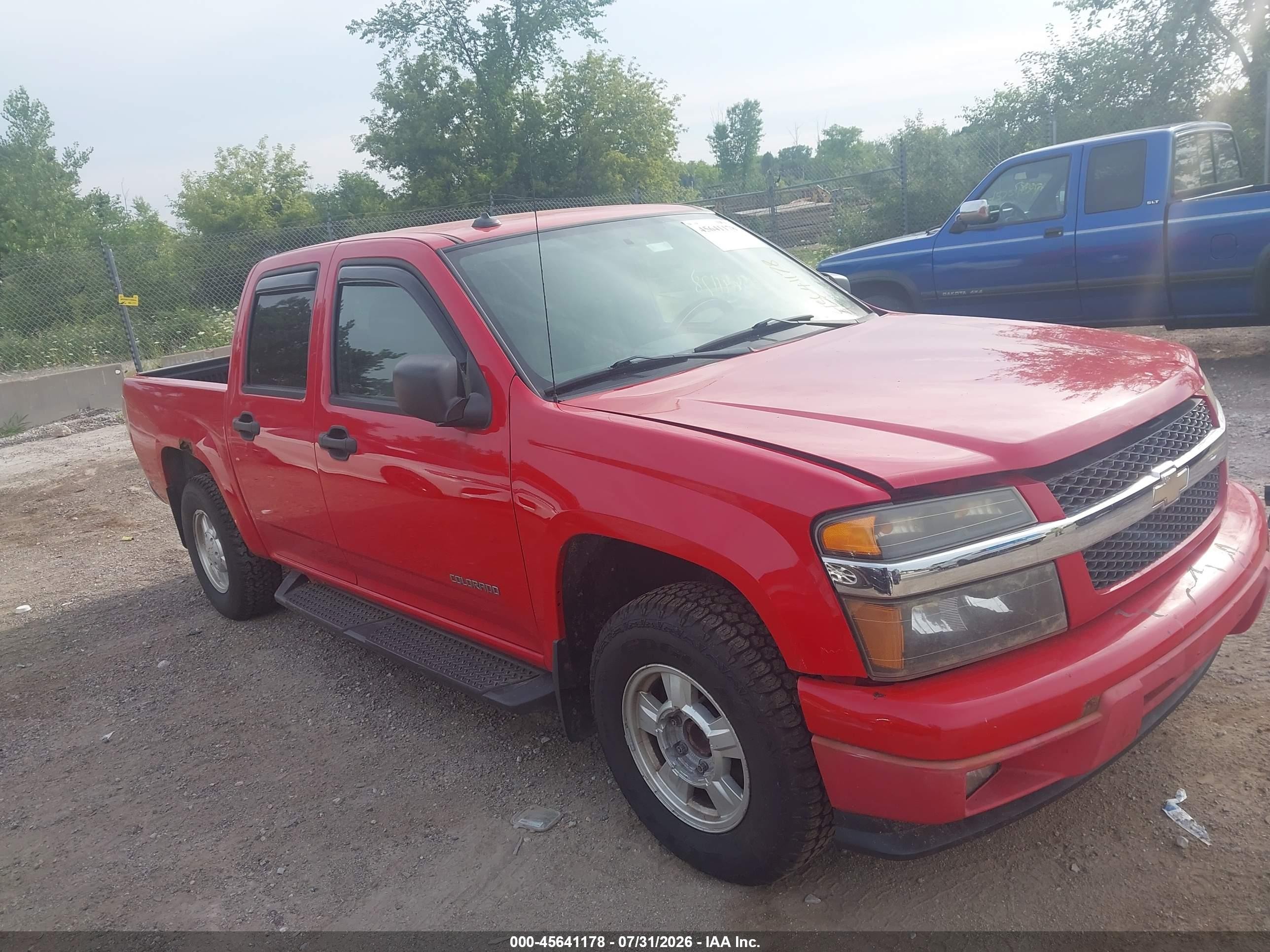 2005 Chevrolet Colorado Ls Red vin: 1GCCS136458119241