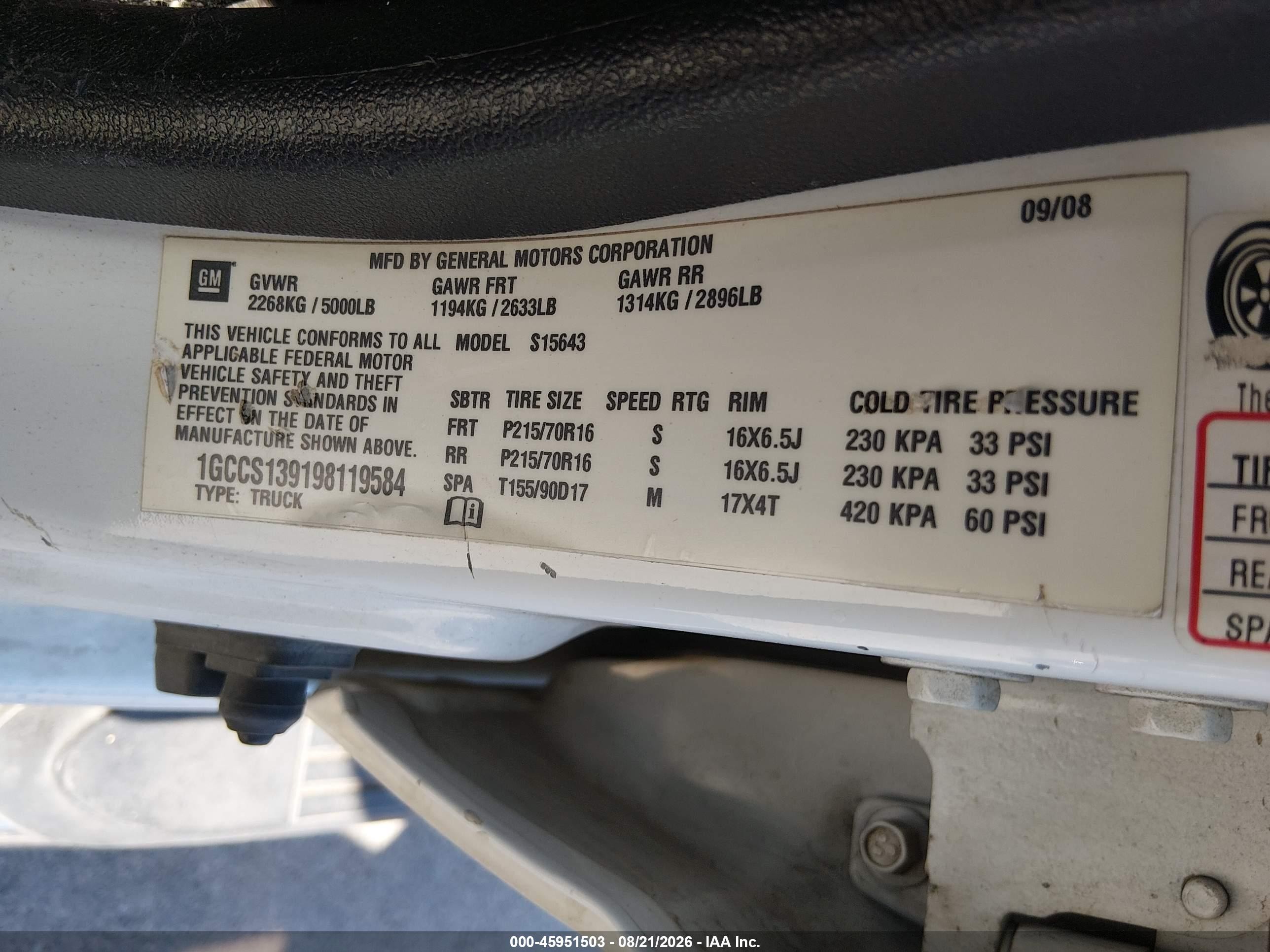 2009 Chevrolet Colorado Lt Белый vin: 1GCCS139198119584