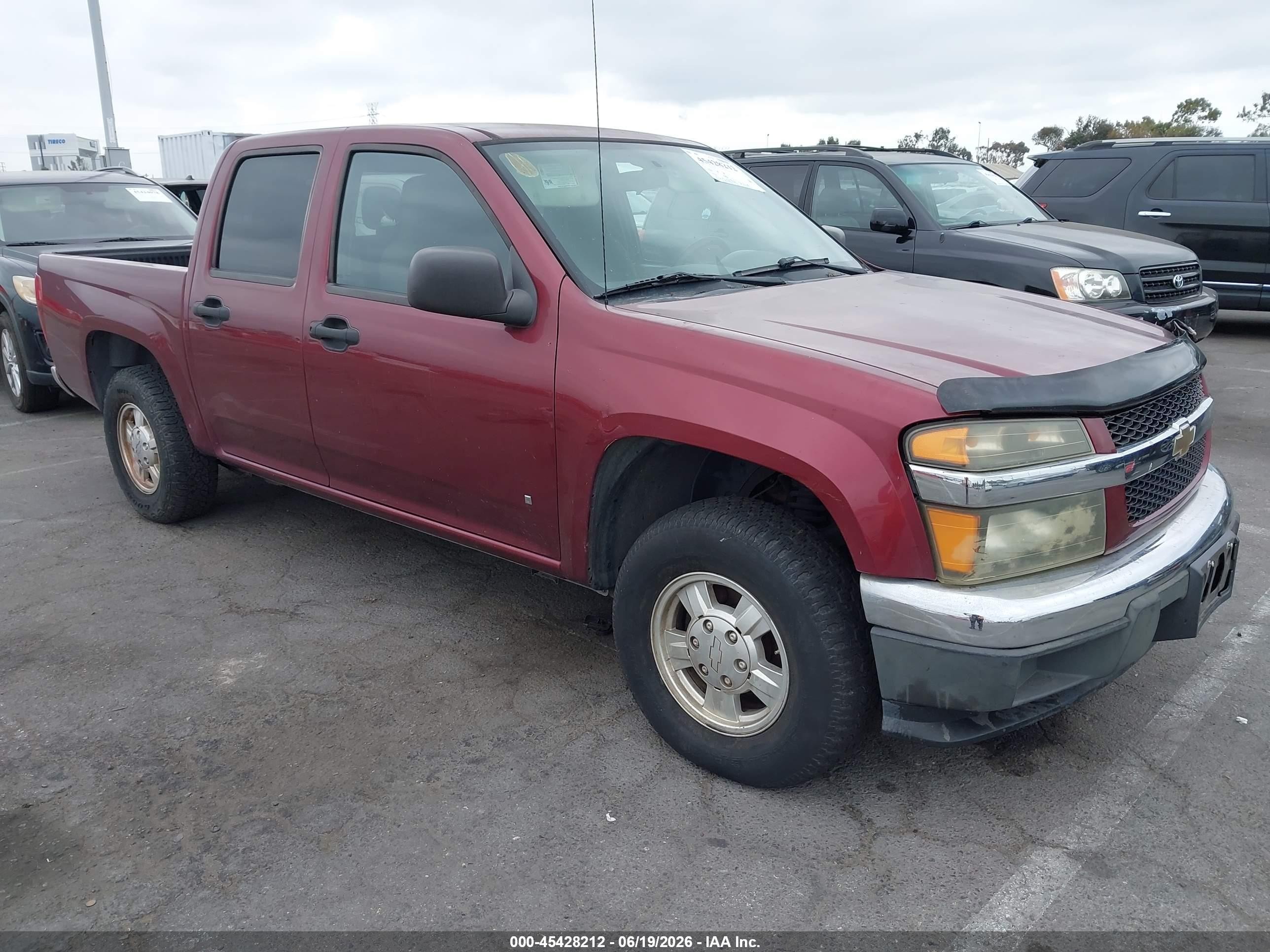 2007 Chevrolet Colorado Lt Burgundy vin: 1GCCS139378193991